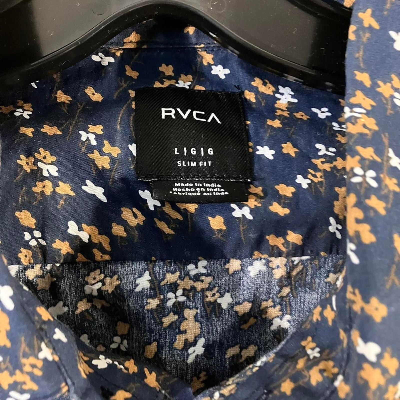 RVCA RVCA Shirt Short Sleeve Button Up Blue Floral Pattern Size US L / EU 52-54 / 3 - 3 Thumbnail