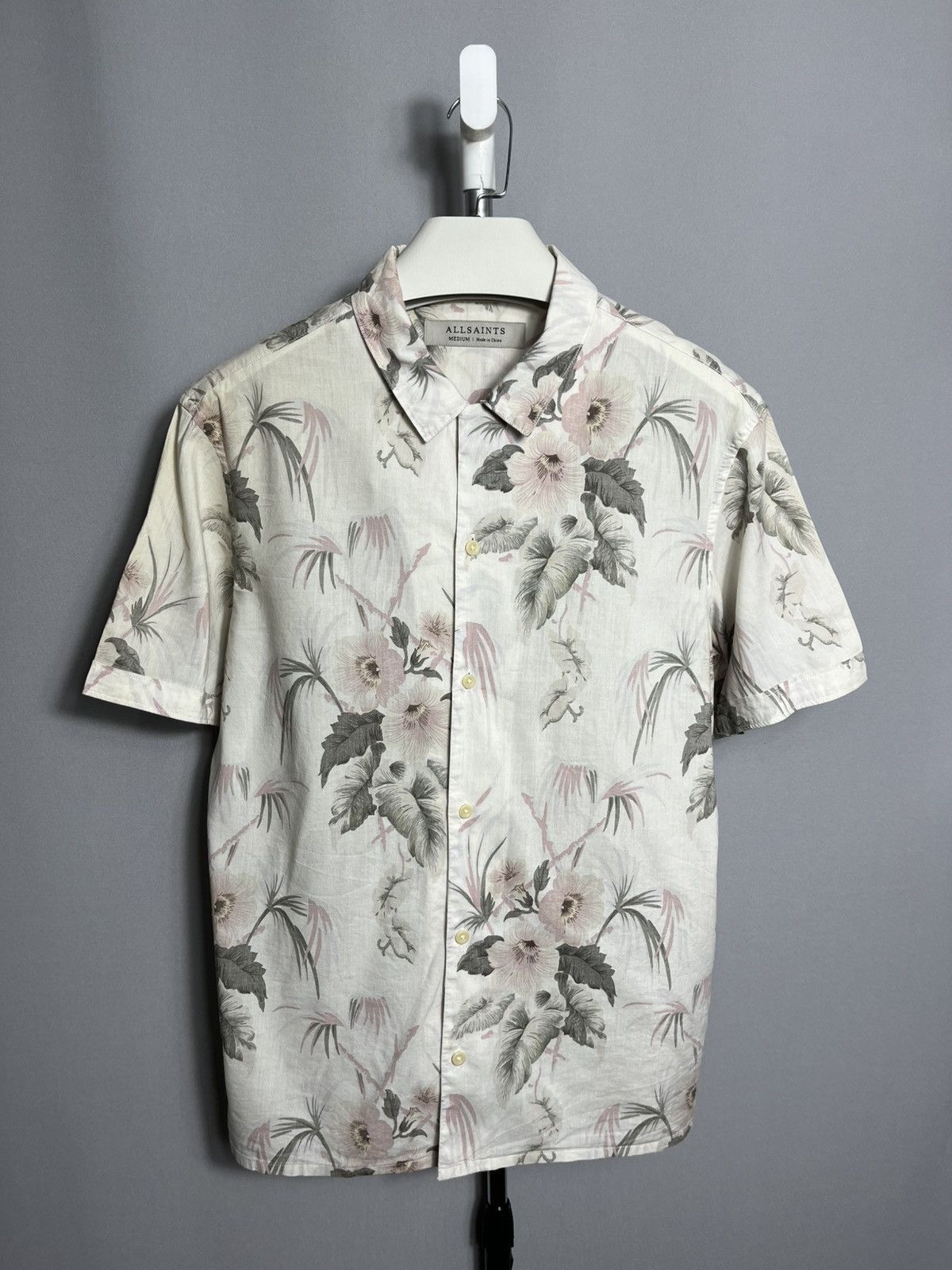 Allsaints Allsaints Mawsim Shirt Flowers Short Sleeve Viscose Mens Size US M / EU 48-50 / 2 - 1 Thumbnail