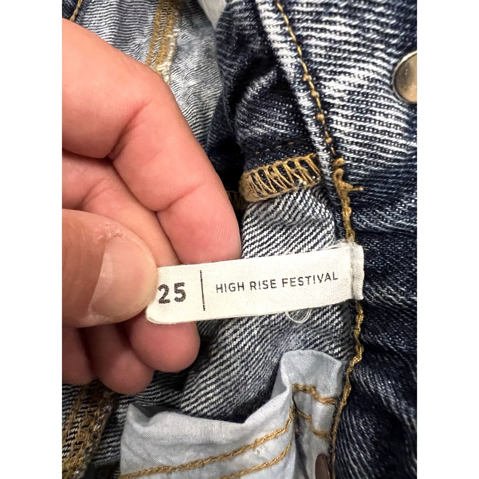 Pacsun VINTAGE PacSun Women's 25 Jean Shorts High Rise Festival Cut-off Denim Shorts Size 42" / US 20 - 5 Thumbnail