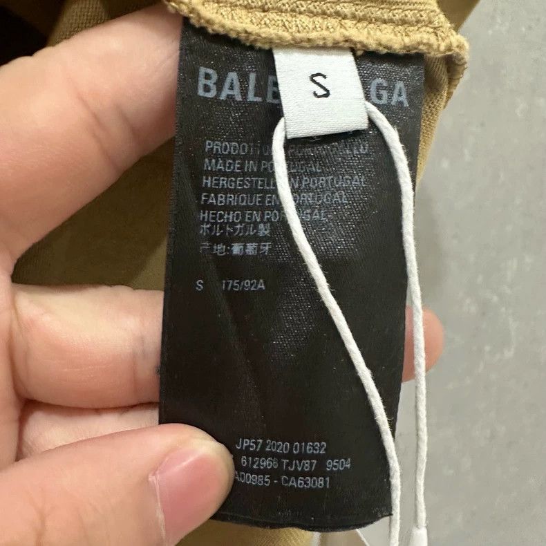 Balenciaga Balenciaga Khaki embroidered Logo short sleeve Size US S / EU 44-46 / 1 - 5 Thumbnail