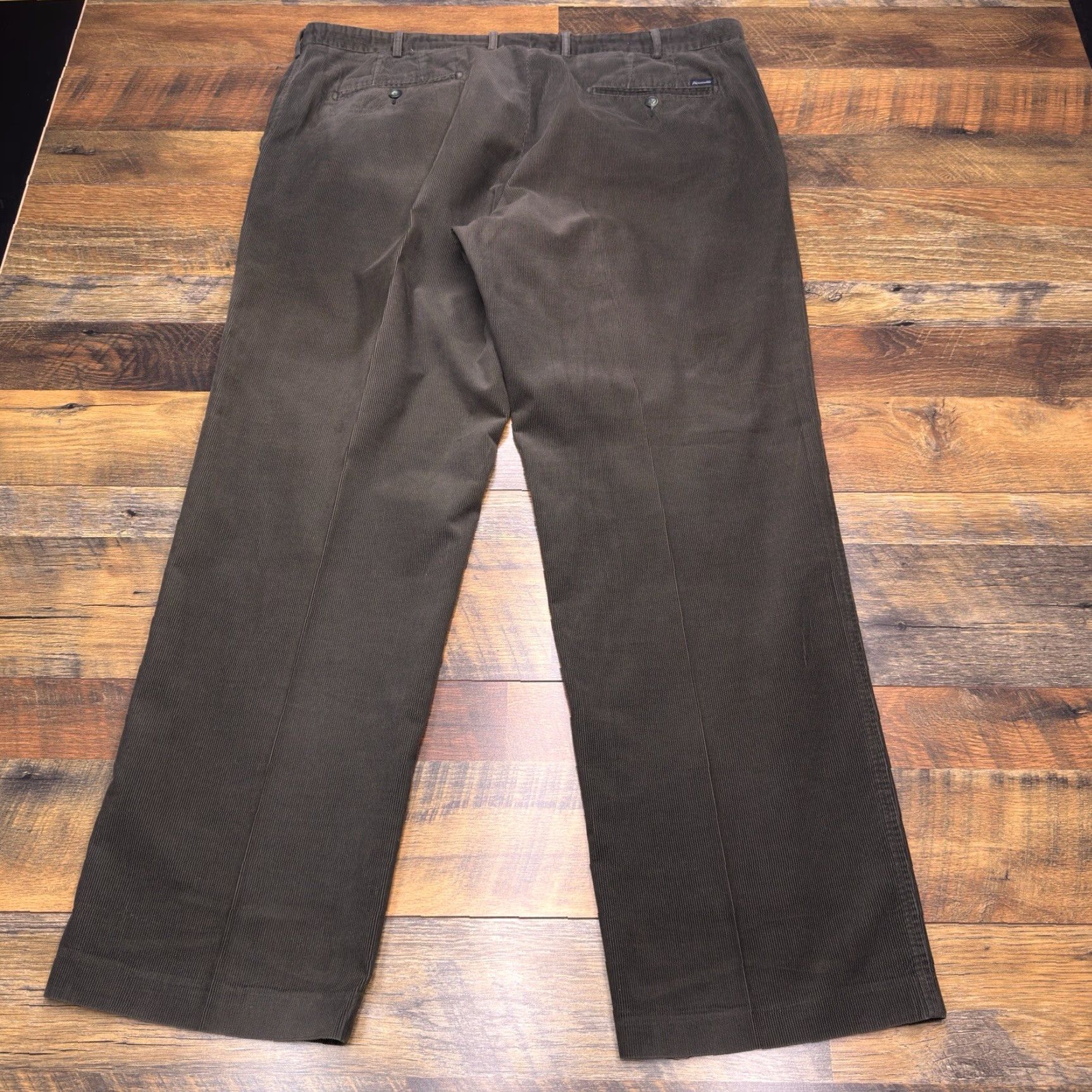 Faconnable Façonnable Corduroy Pants Mens 42R 42x30 Green Mid Rise Chino Straight Flat Front Regular Inseam 30 Vintage No Size US 42 / EU 58 - 2 Thumbnail