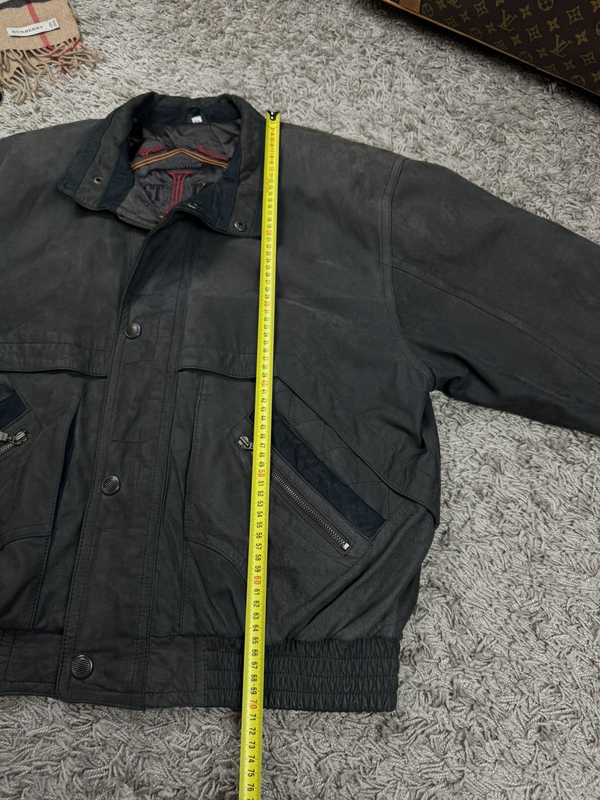 Vintage Vintage leather bomber jacket 90s original retro casual item Size US XL / EU 56 / 4 - 6 Thumbnail