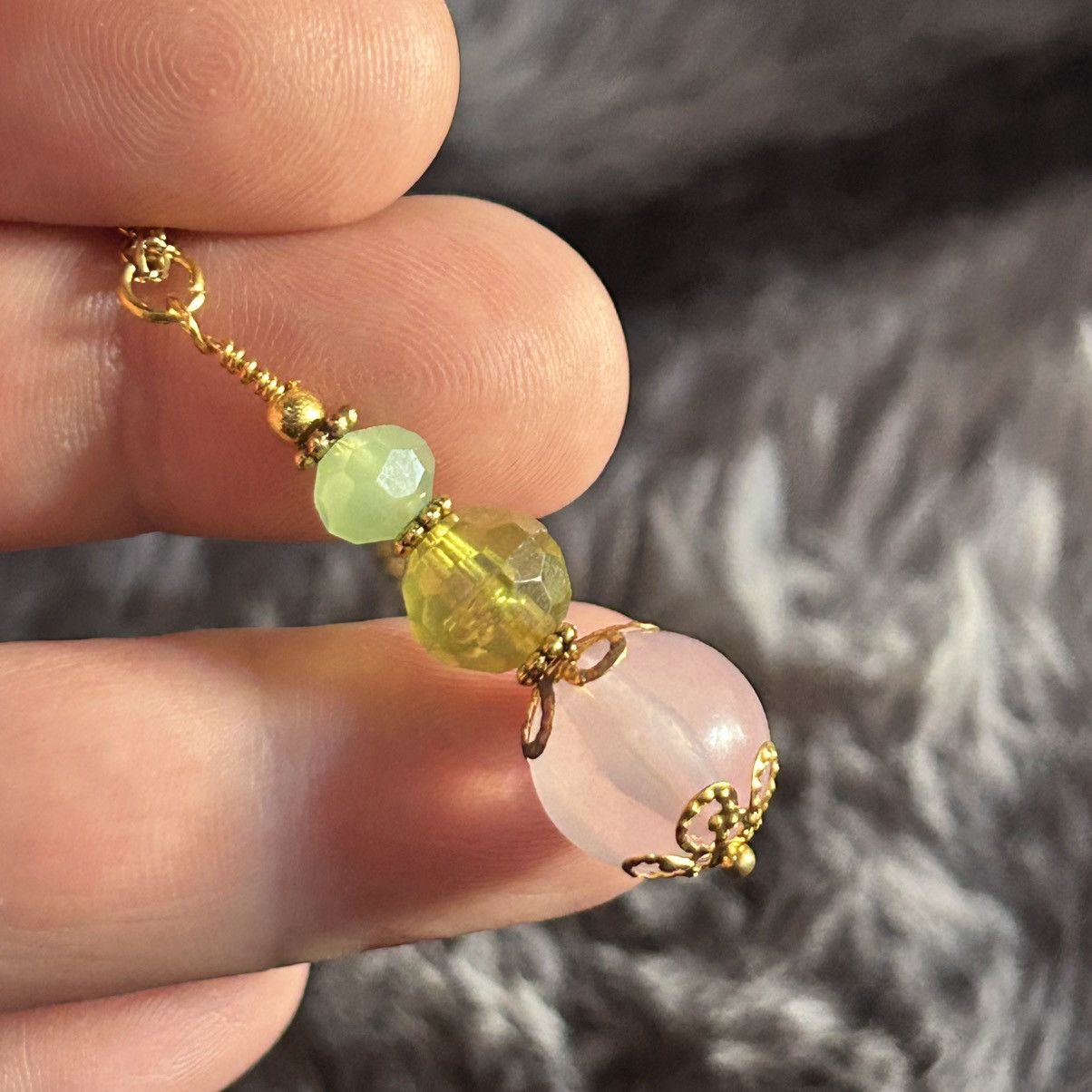 Handmade Handcrafted vintage beaded glass crystal drop necklace Size ONE SIZE - 5 Thumbnail