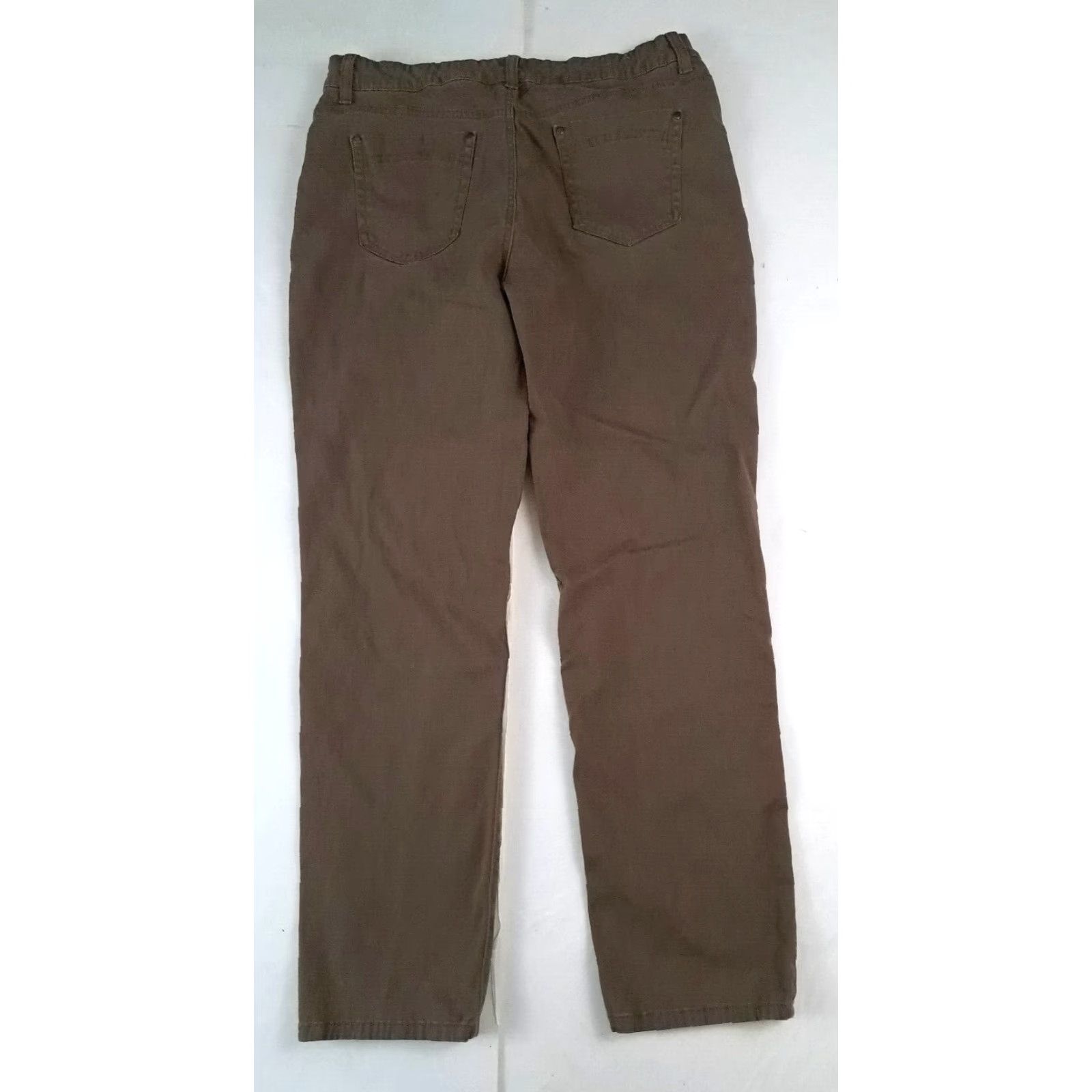 Vintage VINTAGE Bandolino Women Pants Khakis Canvas 16 Regular Brown 34x31 Walking 100% Cotton Amy Brown Canvas Pants Size 38" / US 16 / IT 52 - 5 Thumbnail