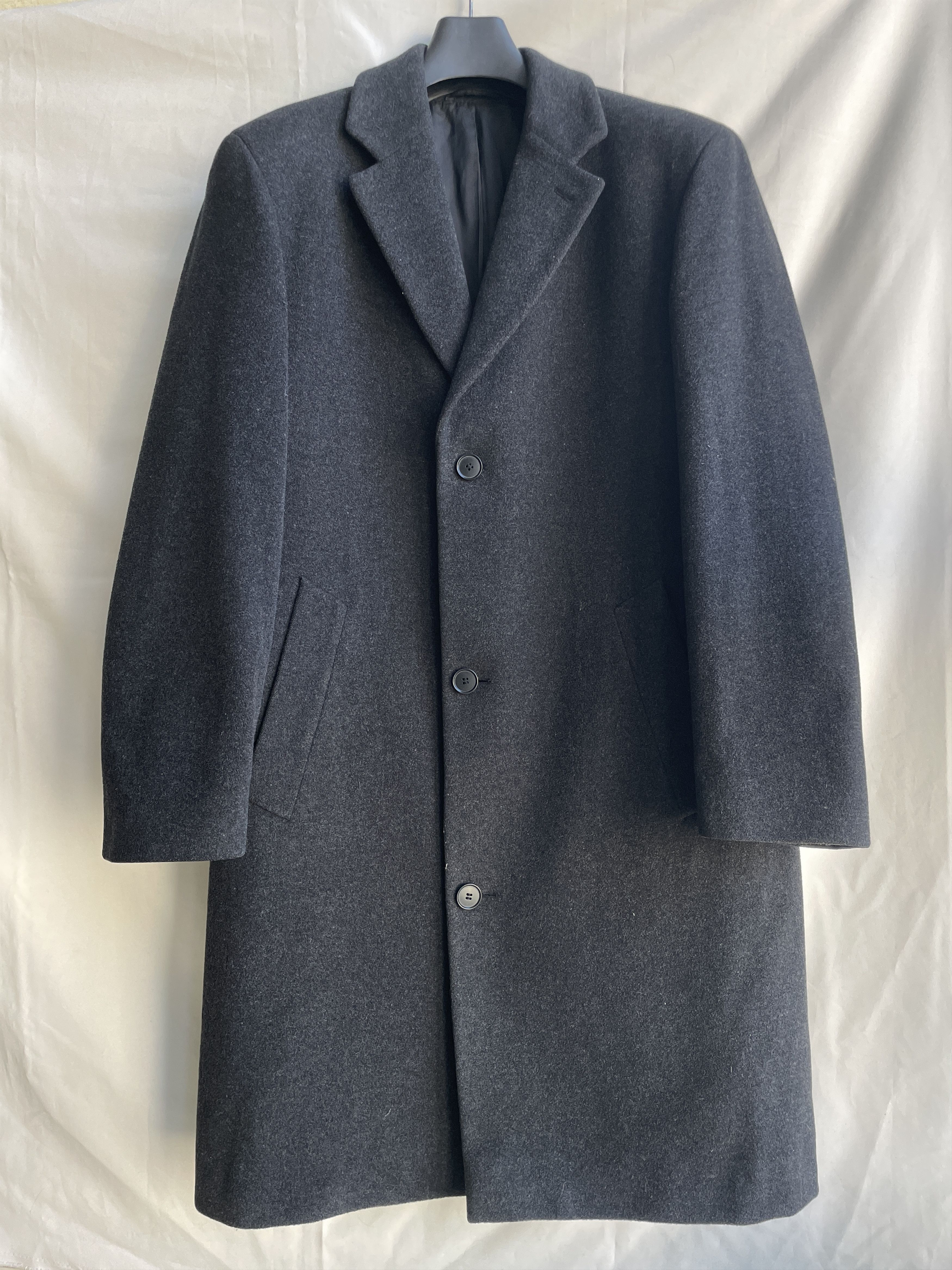 Hugo Boss Hugo Boss Vintage De Tomaso Charcoal Gray Wool Overcoat Size US XL / EU 56 / 4 - 1 Thumbnail