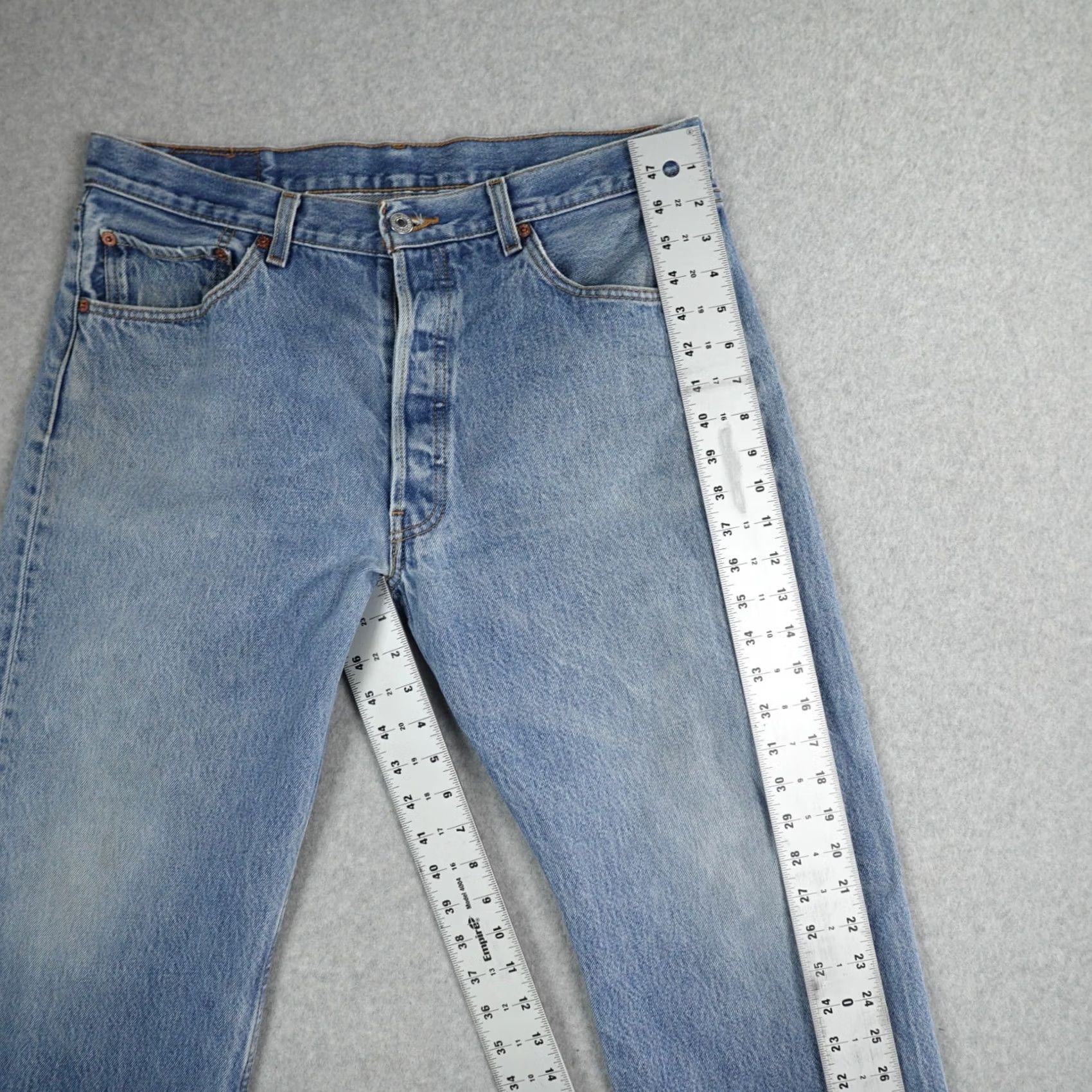 Levi's Levi's 501 Jeans Mens 36 (36X26) Light Blue Straight Vintage Denim Cotton 5-Pocket 501 Series Regular Rise Mid Jeans Mens Size US 36 / EU 52 - 7 Thumbnail