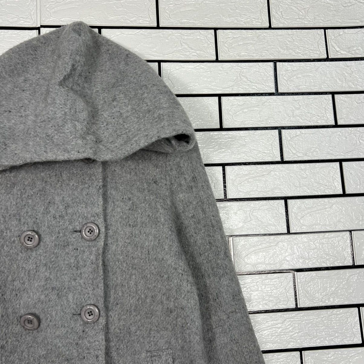 agnes b. agnes b. Double Breasted Overcoat Wool Blend #4135-C188 Size S / US 4 / IT 40 - 4 Thumbnail