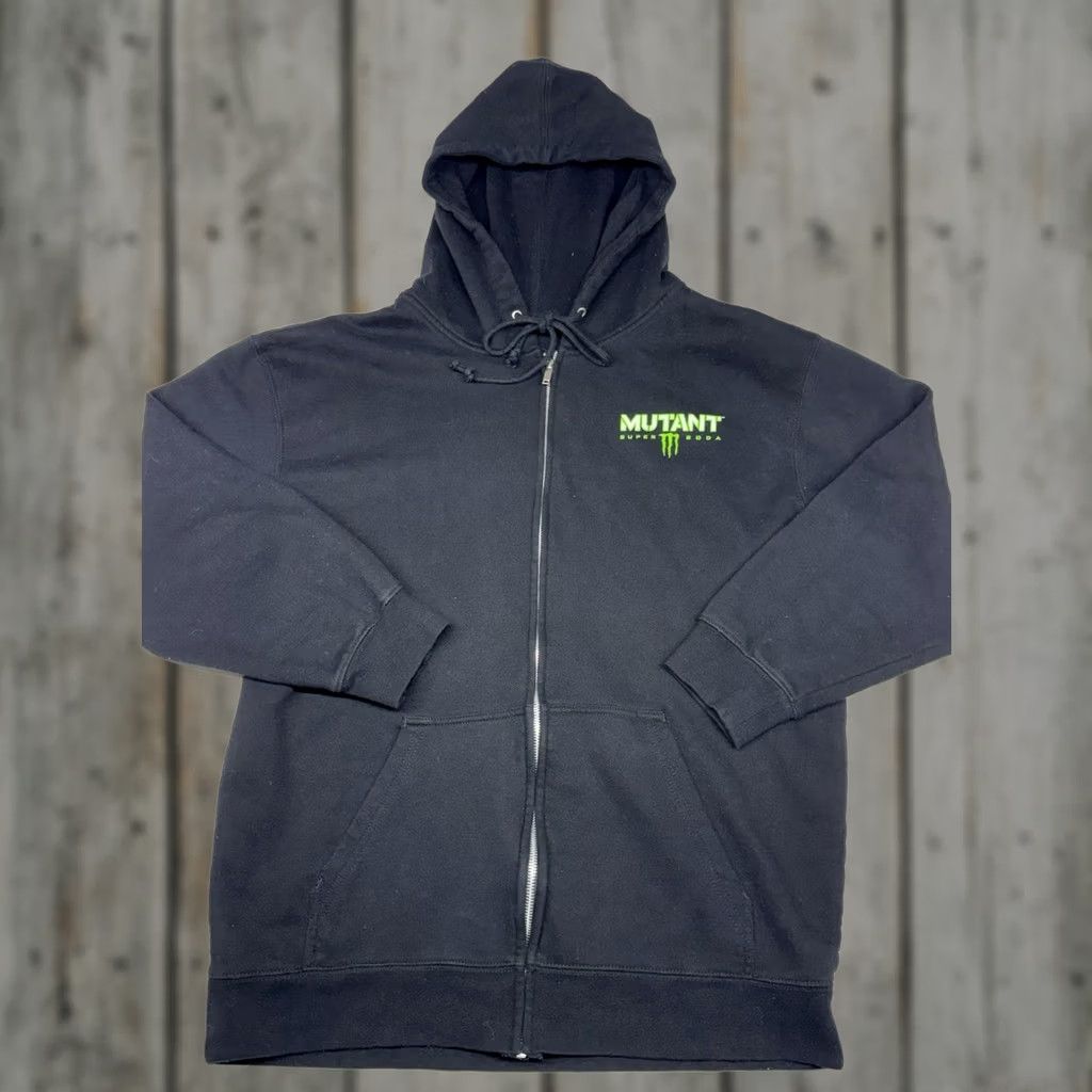 Vintage Monster Energy Mutant Sweatshirt Black Full Zip-Up Hoodie Mens Large Size US L / EU 52-54 / 3 - 1 Thumbnail