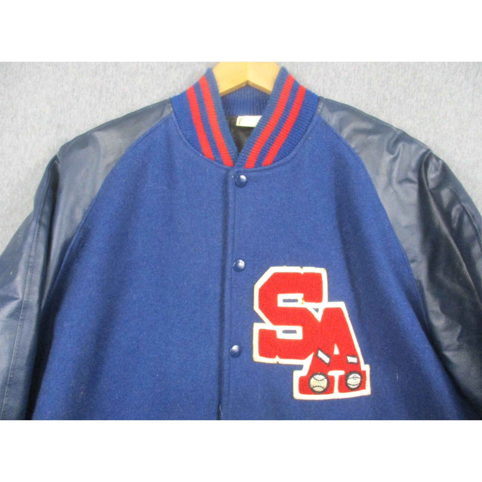Vintage VINTAGE Howe Athletic Apparel Jacket Mens XL Blue Wool Varsity Baseball USA SA 80s/90s? Size US XL / EU 56 / 4 - 2 Thumbnail