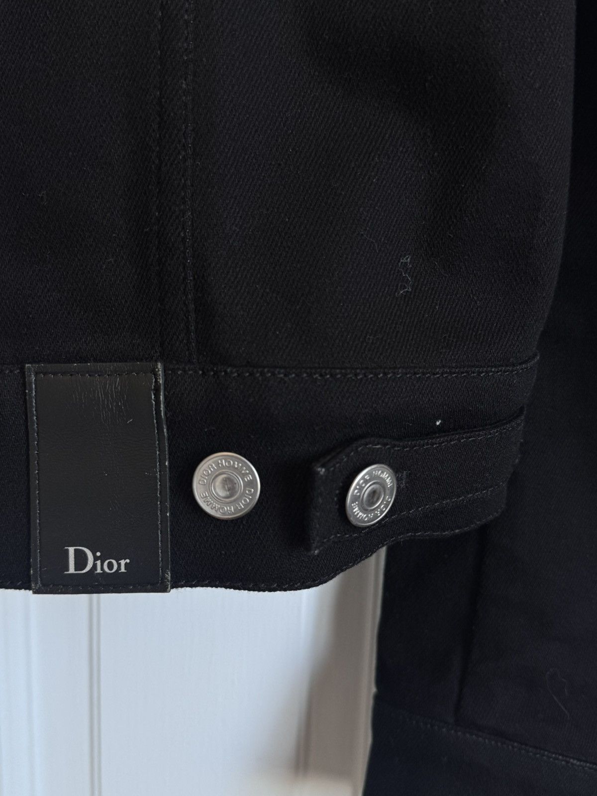 Dior Christian Dior Mens Black Denim Trucker Jacket Size US M / EU 48-50 / 2 - 2 Thumbnail
