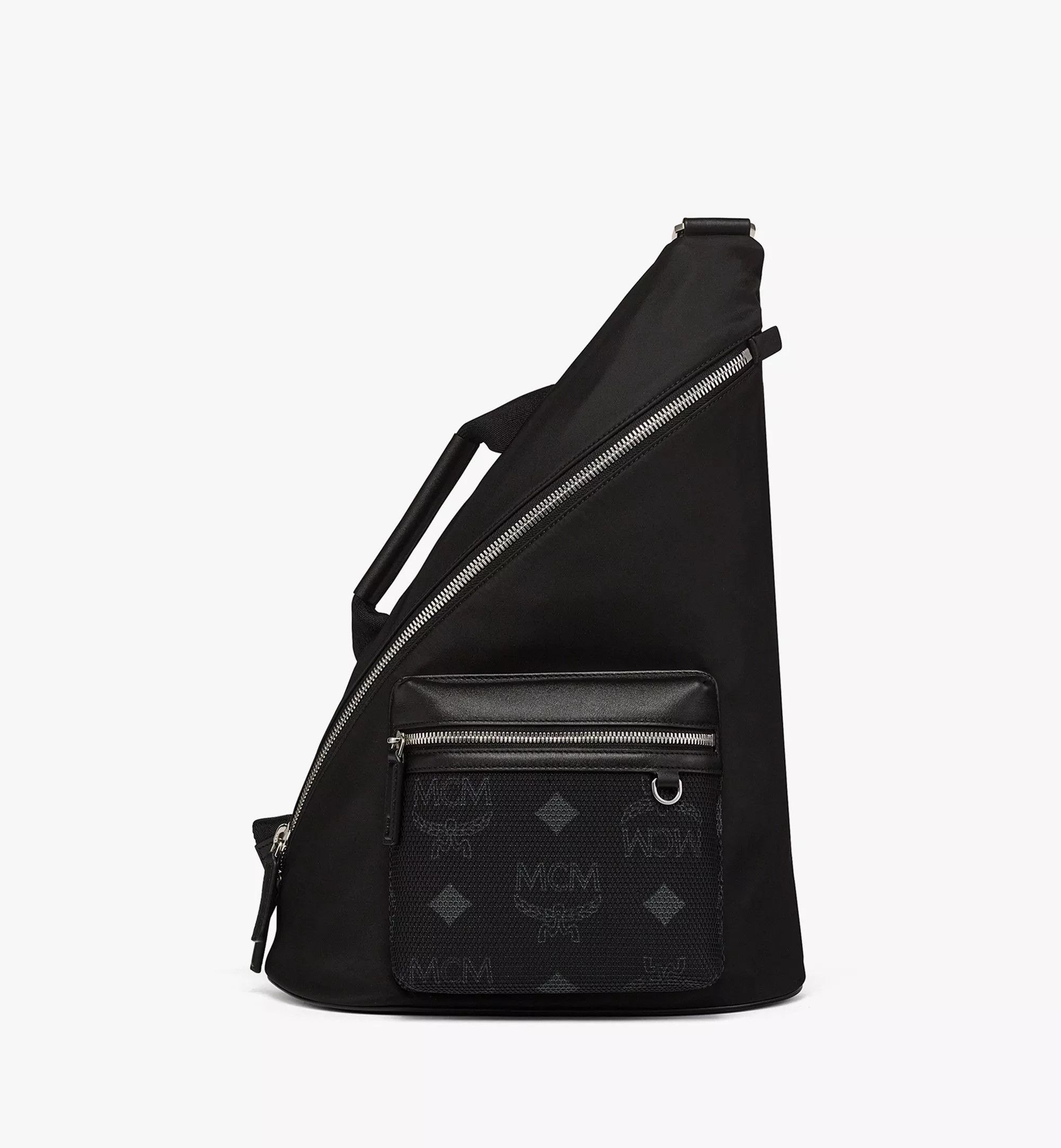 MCM MCM Medium Aren Sling black nylon & leather backpack Size ONE SIZE - 1 Thumbnail