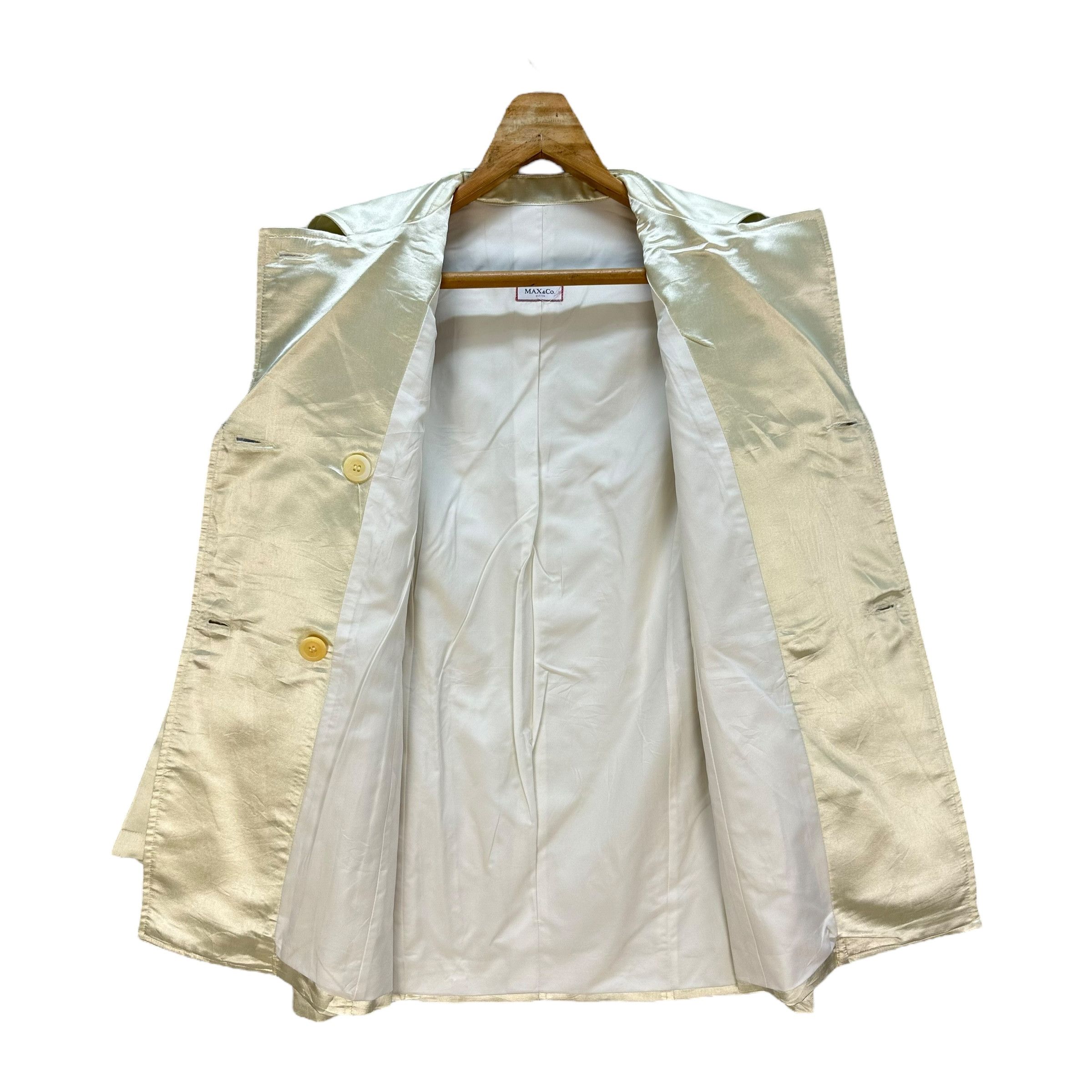 Max Mara Max & Co. active Double Breasted Coat Shiny Cream #A56-1286 Size XS / US 0-2 / IT 36-38 - 6 Thumbnail