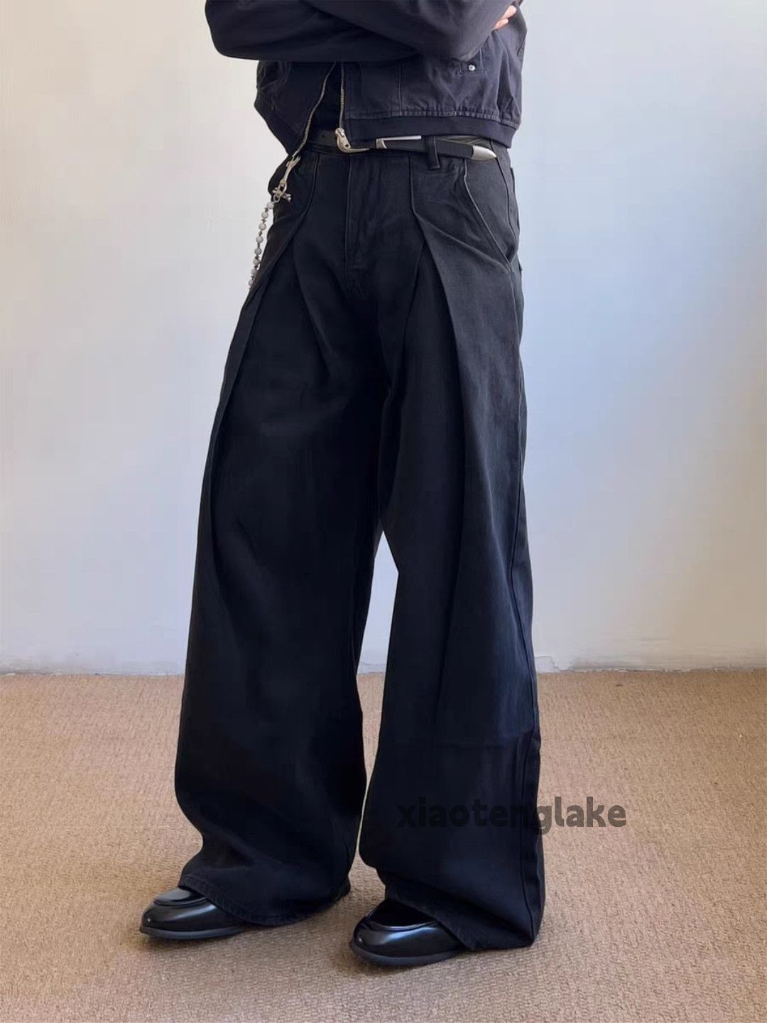 Jean Custom washed faded cleanfit yuppie y2k pleated jeans Size US 30 / EU 46 - 3 Thumbnail