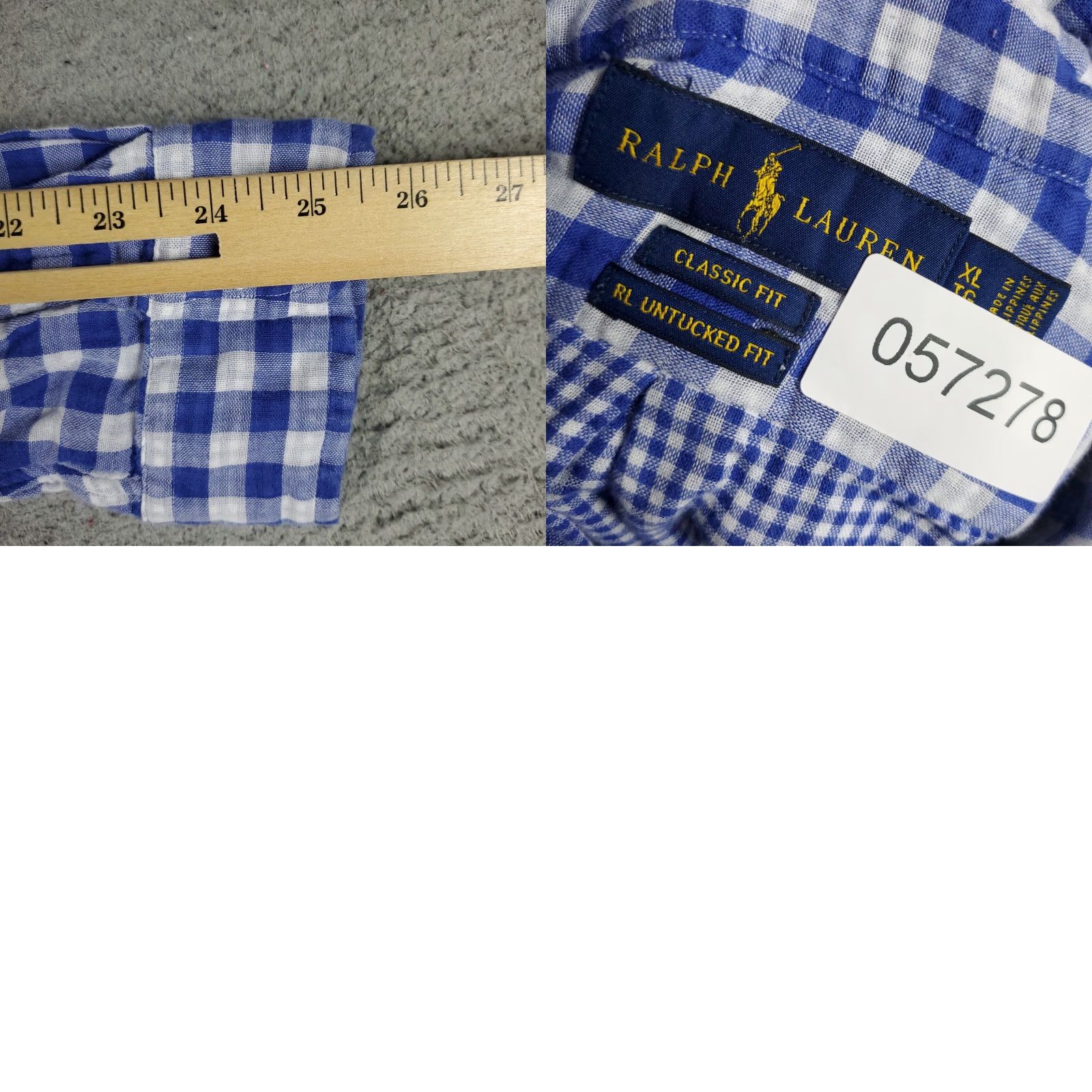 Ralph Lauren Ralph Lauren Shirt Mens XL Blue Check Button-Up Long Sleeve Regular Fit - Cotton Woven, Classic, Preppy, American Size US XL / EU 56 / 4 - 8 Thumbnail