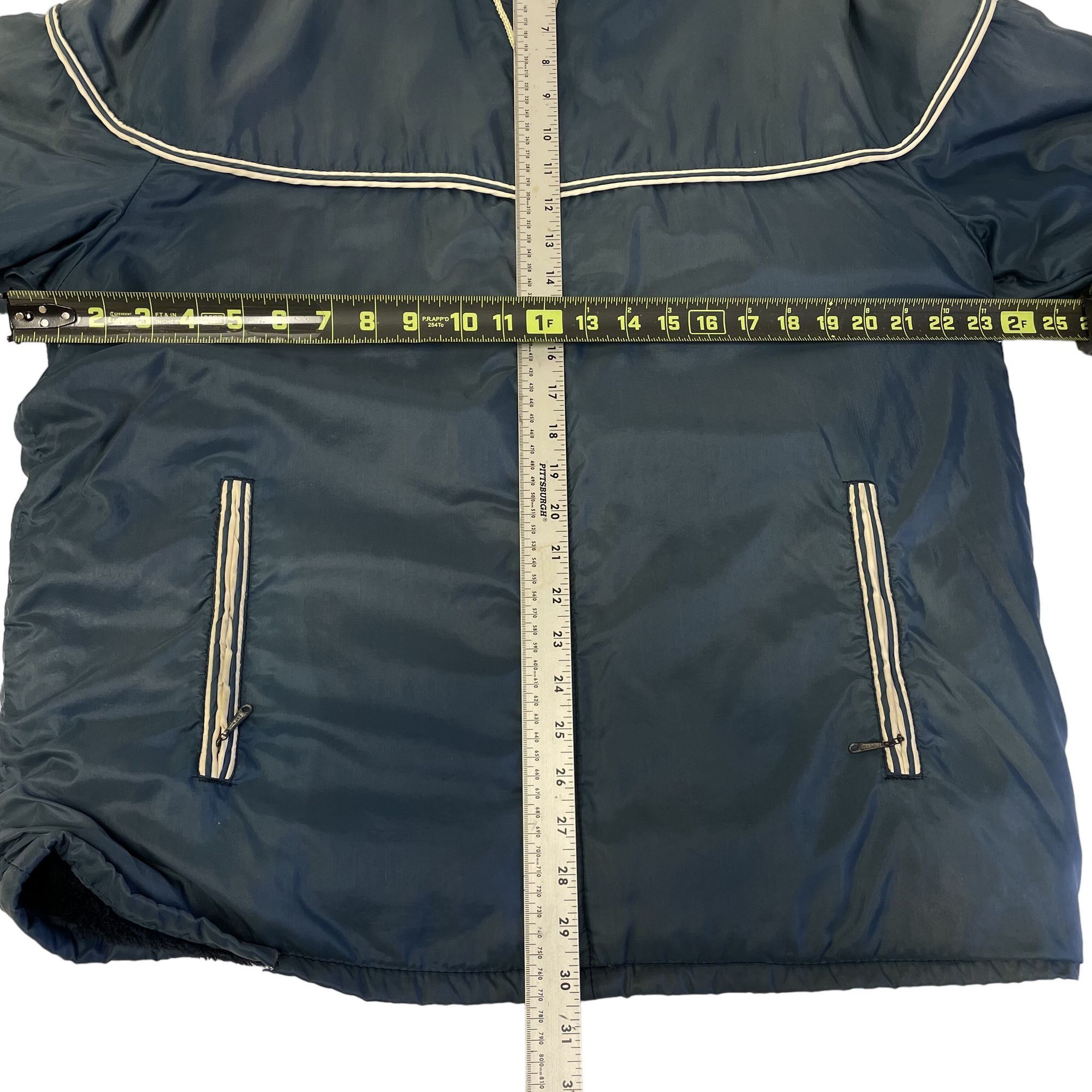 Other Vtg Silton Blue Nylon FLEECE Lined Coat Hooded Chore Jacket Size US L / EU 52-54 / 3 - 6 Thumbnail
