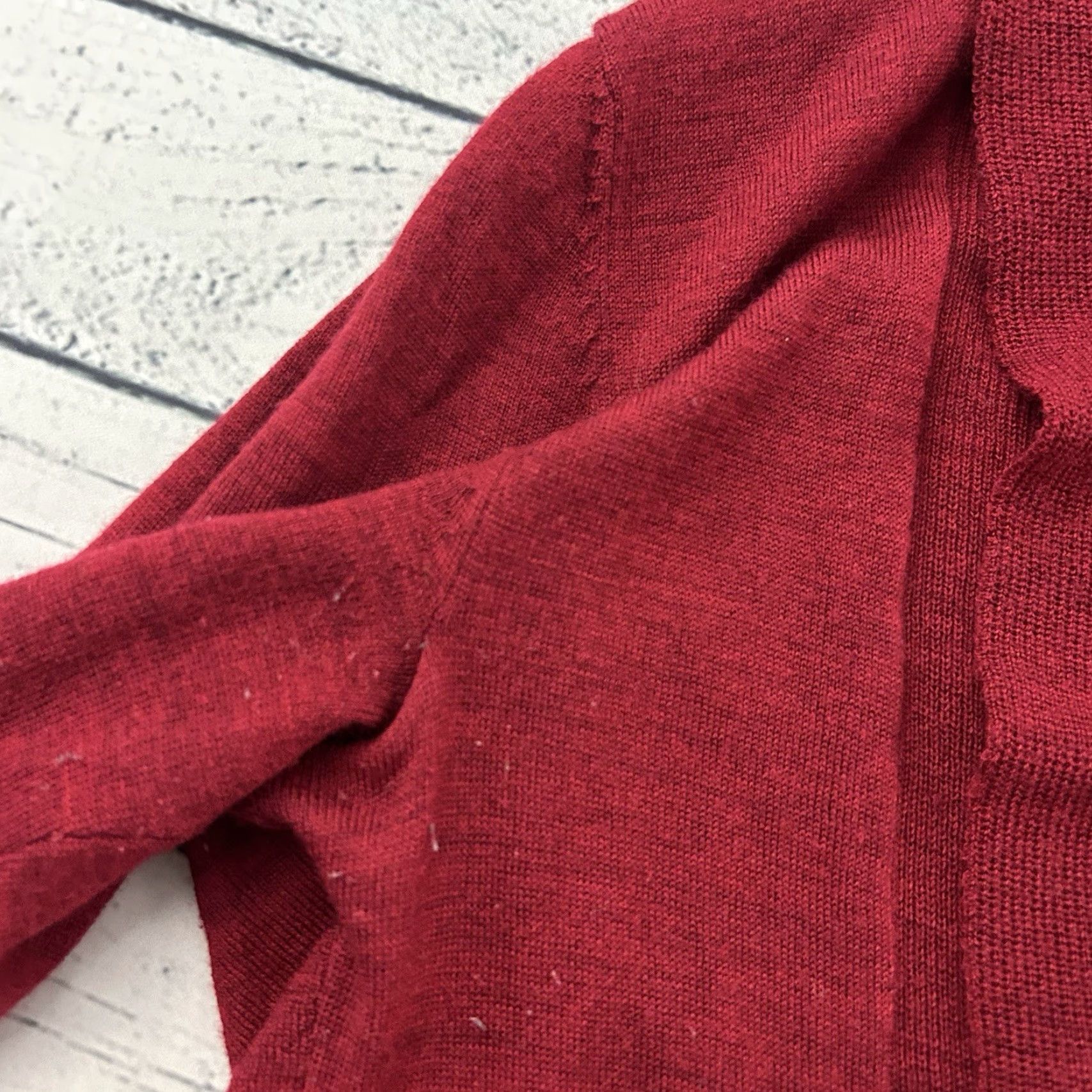 Soft Surroundings Soft Surroundings Wool Blend Open Front Cardigan Women's PS Petite Maroon Red Cardigan Womens Cardigan Wool Blend Open Front PS Petite Size S / US 4 / IT 40 - 5 Thumbnail
