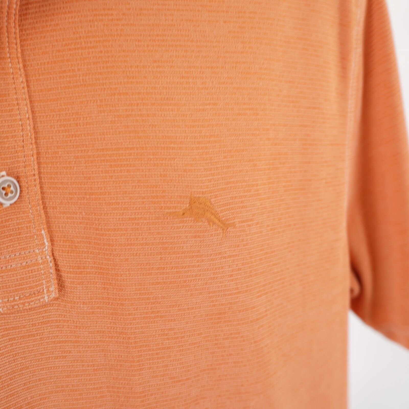 Tommy Bahama Tommy Bahama Large Orange Polo Shirt Tencel Polyester Short Size US L / EU 52-54 / 3 - 2 Thumbnail