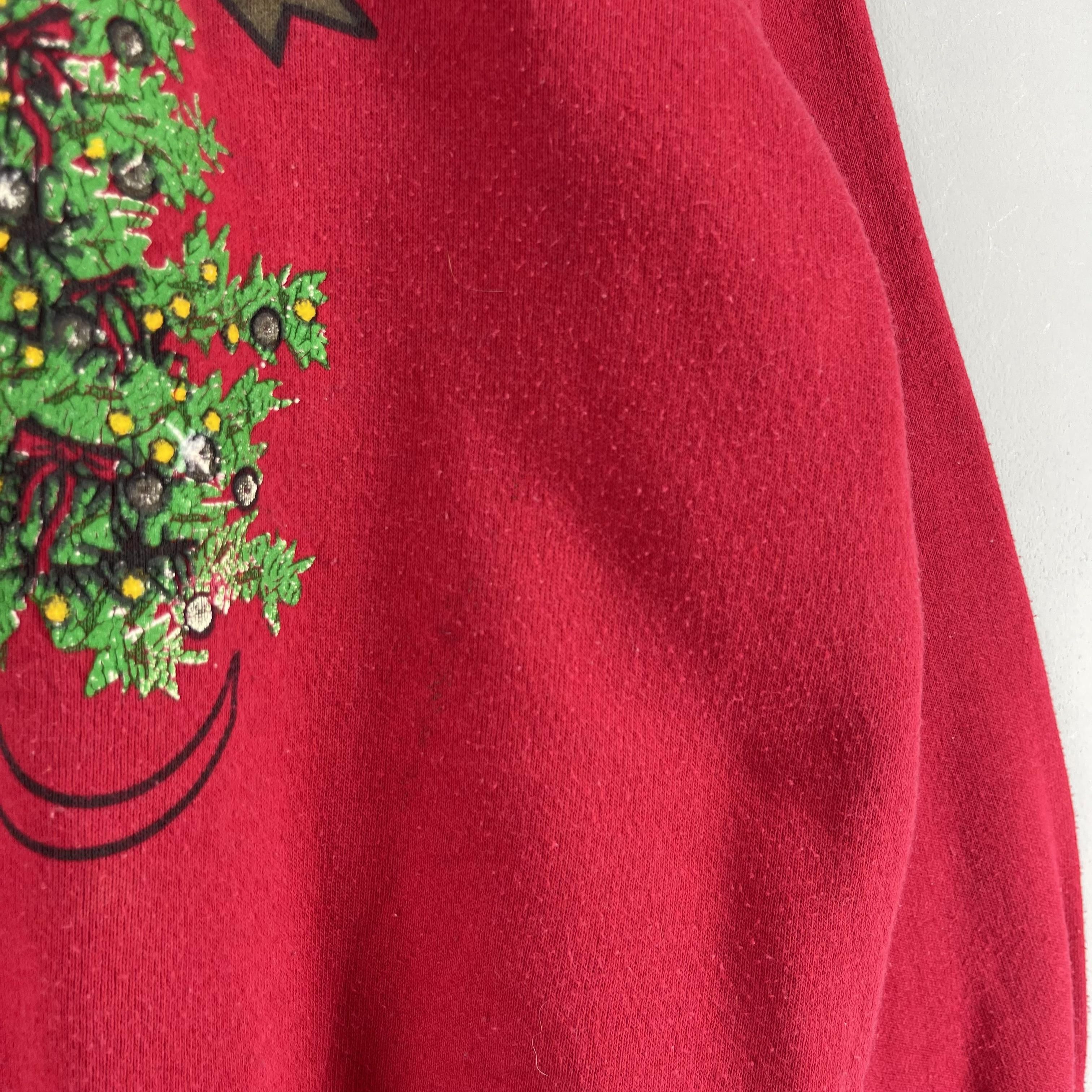 Vintage Vintage 90's MERRY CHRISTMAS Printed Sweatshirt Size US XL / EU 56 / 4 - 4 Thumbnail
