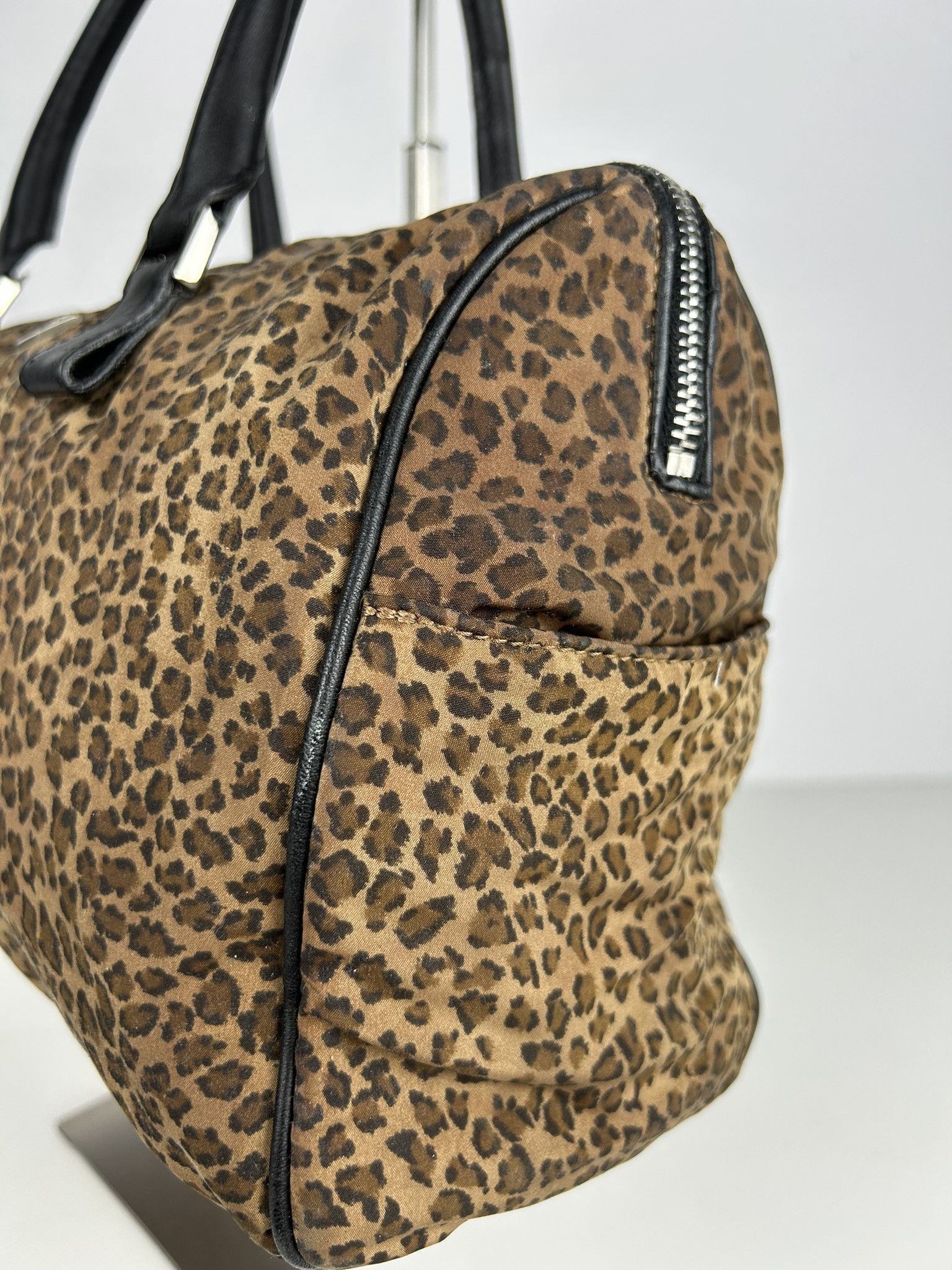 Bottega Veneta Vintage Bottega Veneta leopard print mini boston bag Size ONE SIZE - 9 Thumbnail