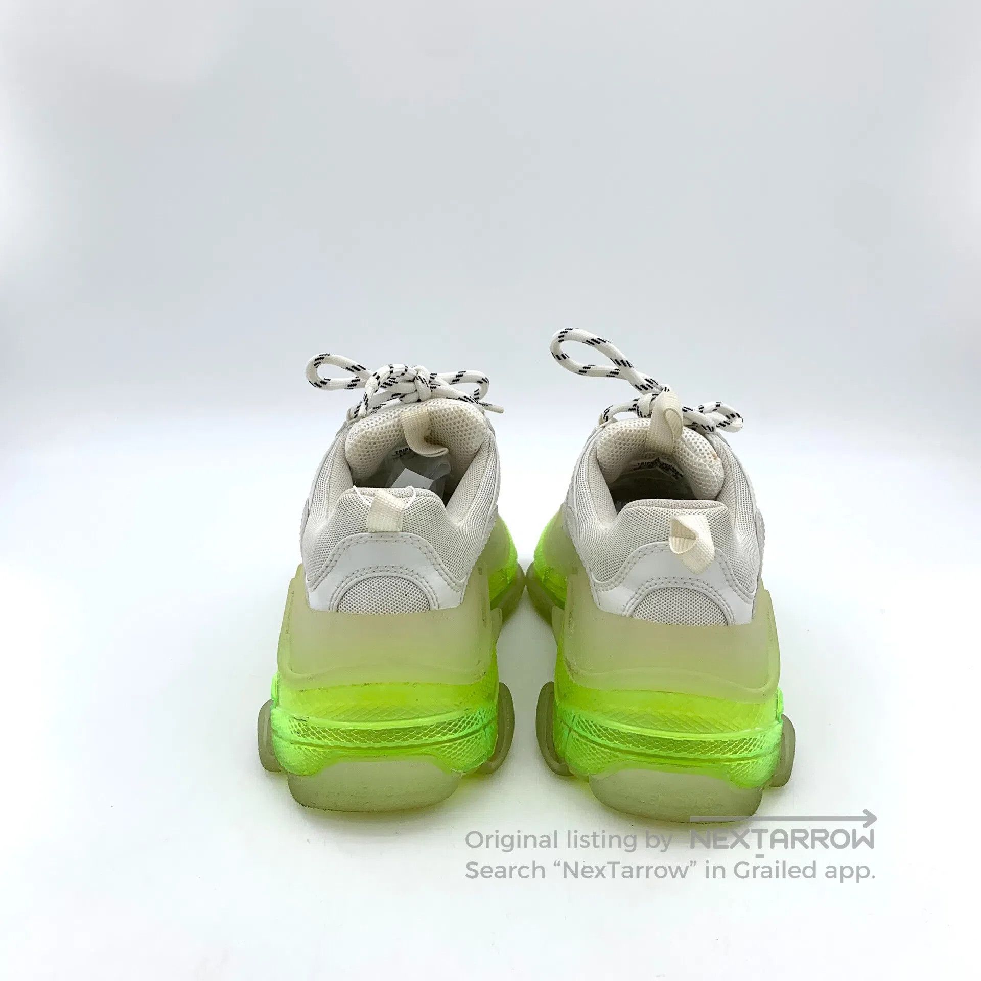 Balenciaga Balenciaga White Mesh Breathable Lace-Up Casual Flat Dad S Size US 4.5 / IT 34.5 - 4 Thumbnail