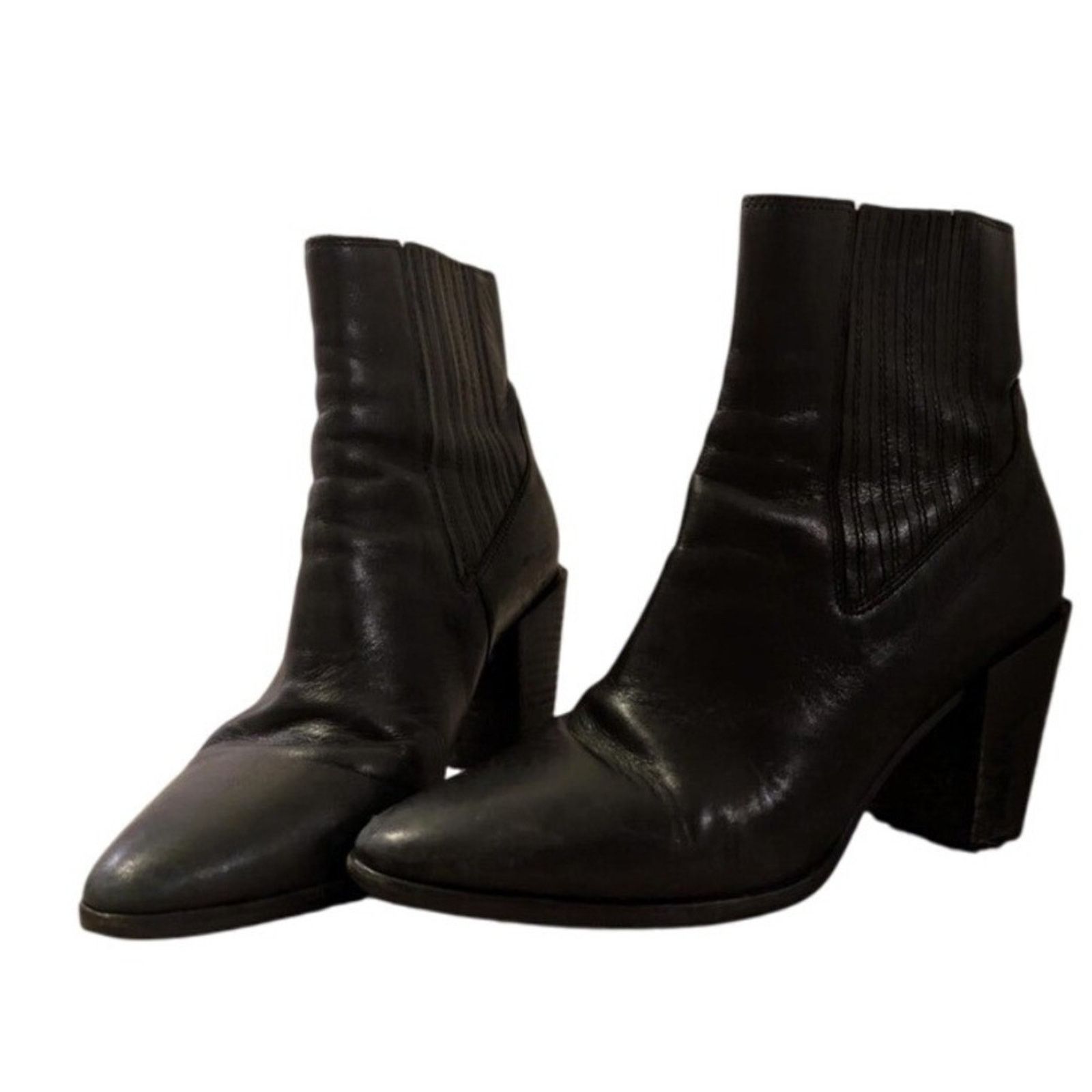 Rag & Bone Rag & Bone black leather ankle boots, made in Italy Size US 8 / IT 38 - 1 Thumbnail