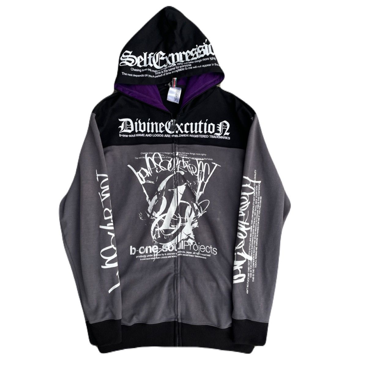 If Six Was Nine 2000s Japanese archive Vkei Poem Zip-Up Hoodie