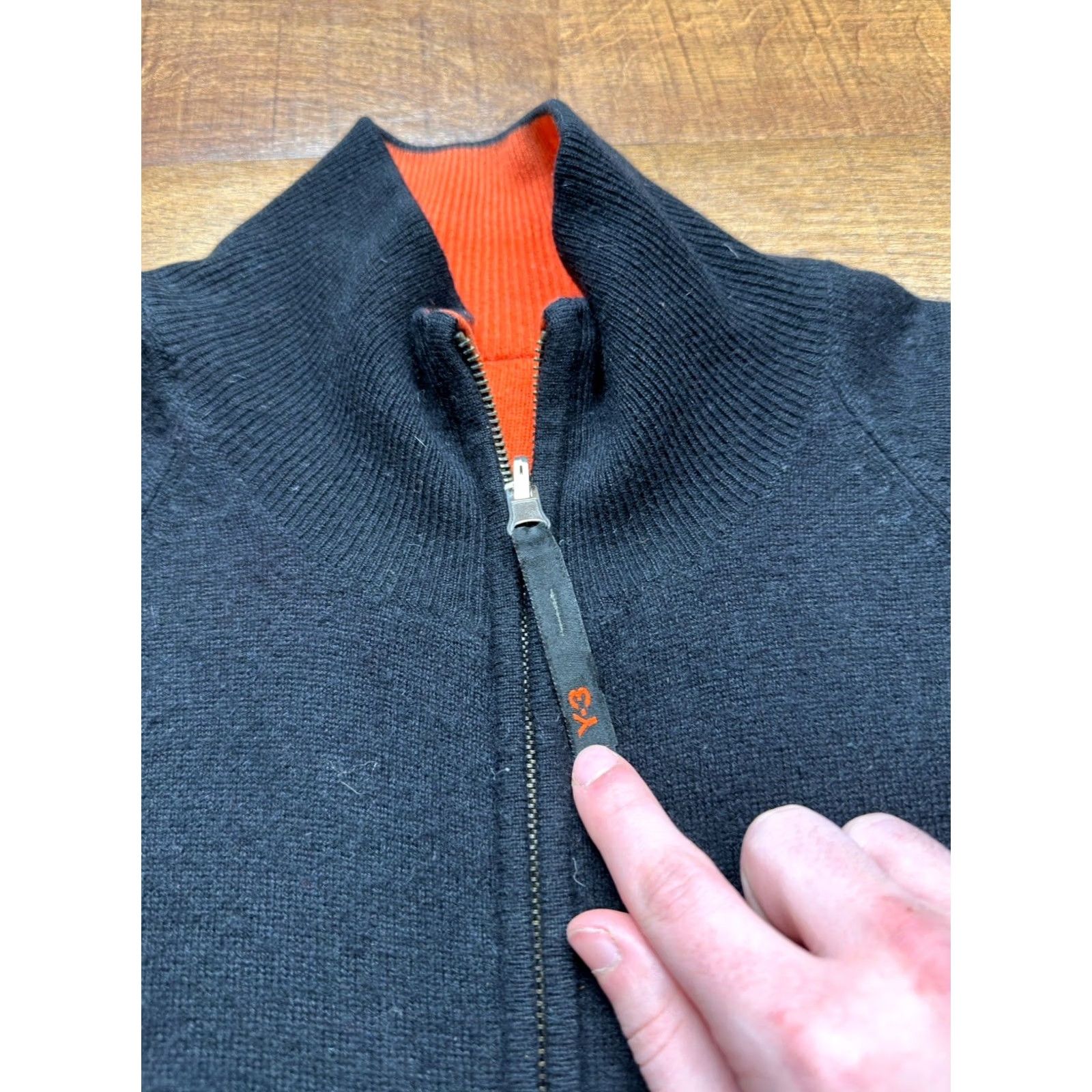 Y-3 Y-3 Yohji Yamamoto 100% Cashmere Reversible Sweater Jacket XL Black Orange Blaze Vintage Men’s Full Zip Size US XL / EU 56 / 4 - 6 Thumbnail