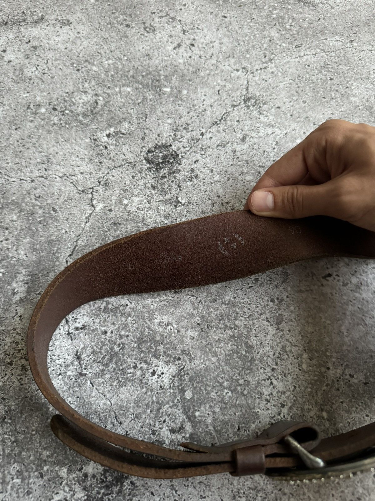 Vintage Vintage Y2K Crown leather avant garde belt Size ONE SIZE - 10 Thumbnail