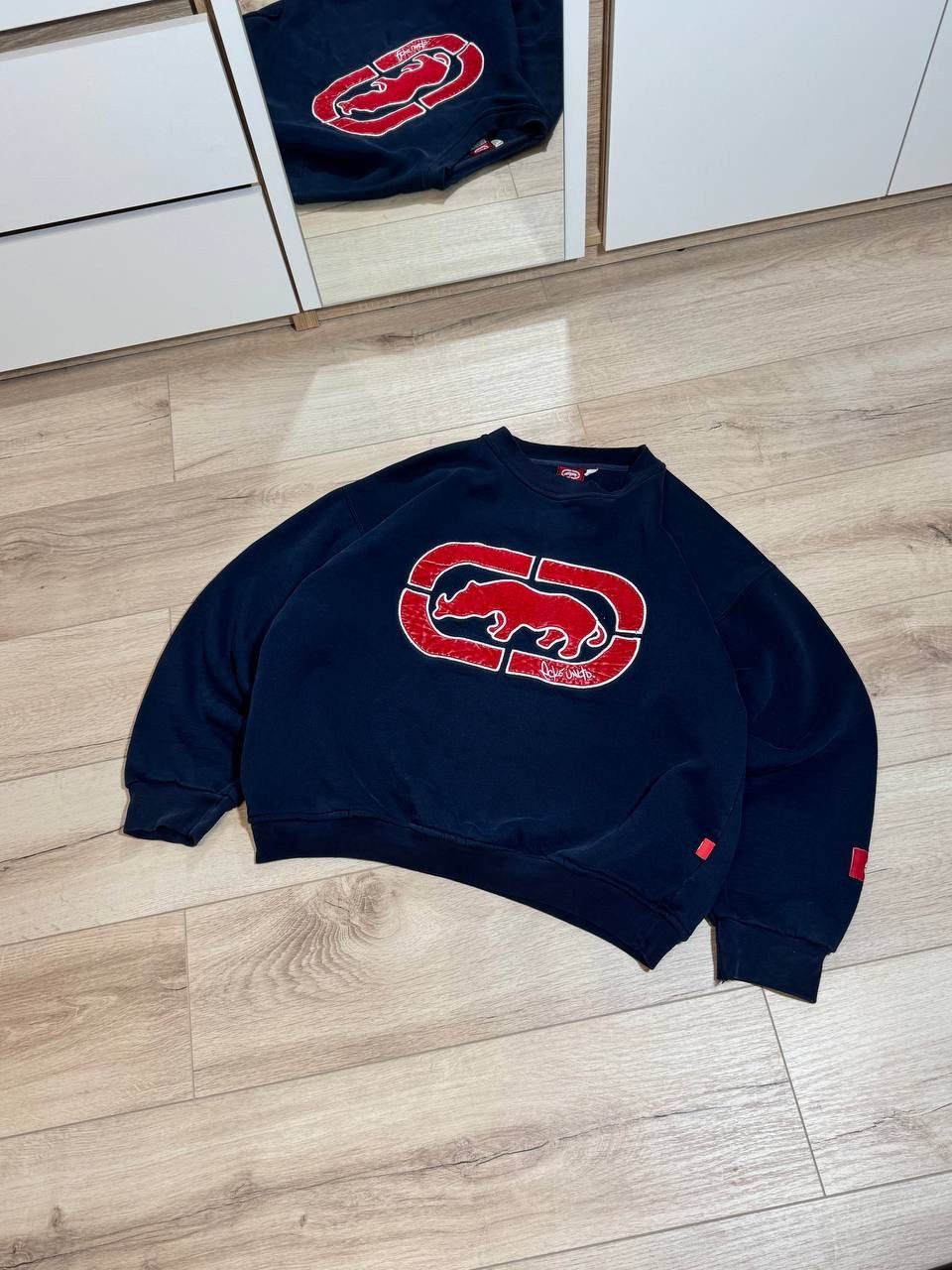 Ecko Unltd. Vintage 90S Ecko Unltd Rhino Logo Crewnerck Sweatshirt Navy Size US M / EU 48-50 / 2 - 1 Thumbnail