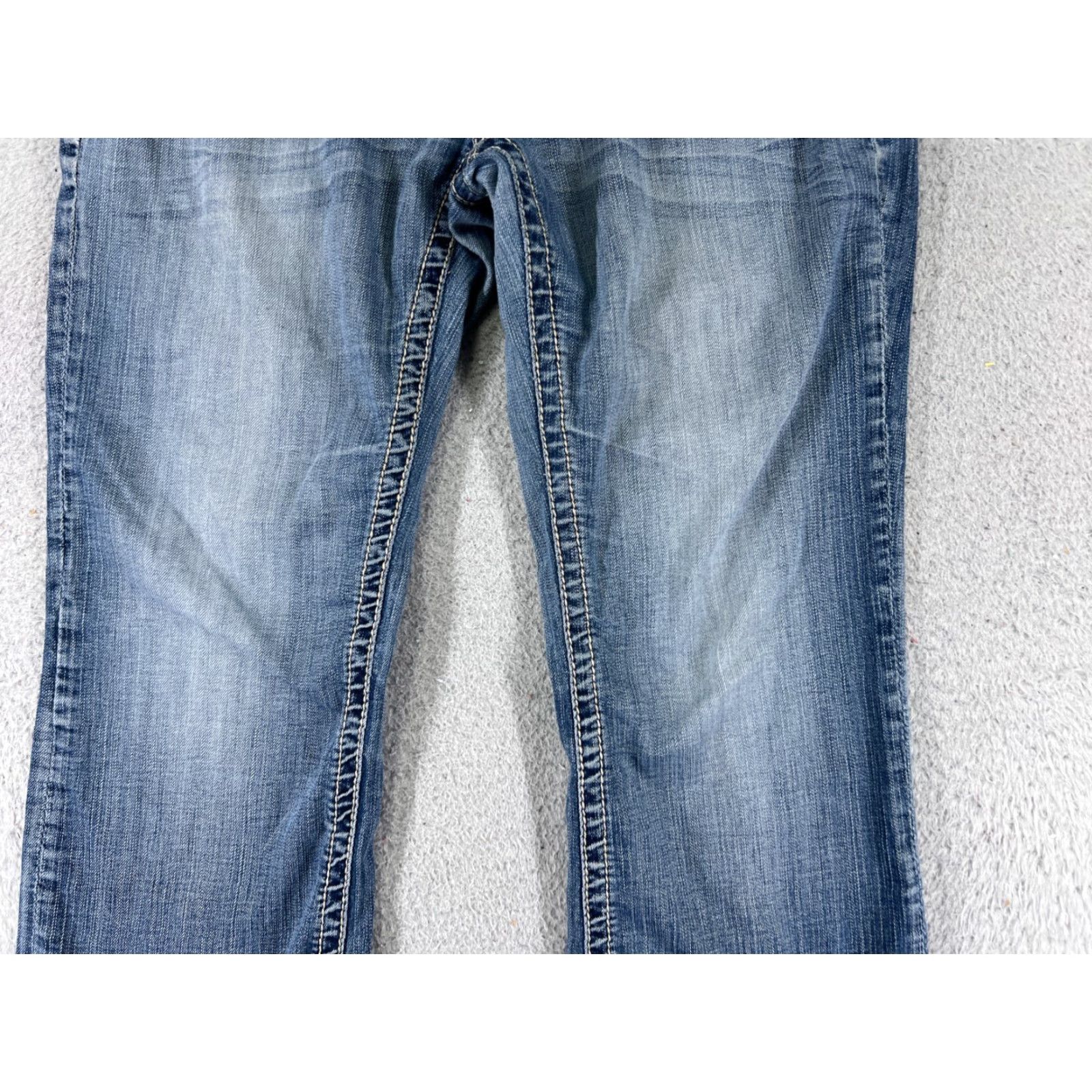 Grace in LA Grace In LA Jeans Womens 29 Blue Denim Wide-Leg Low Rise Embroidered 29x26 Size 29" - 3 Thumbnail