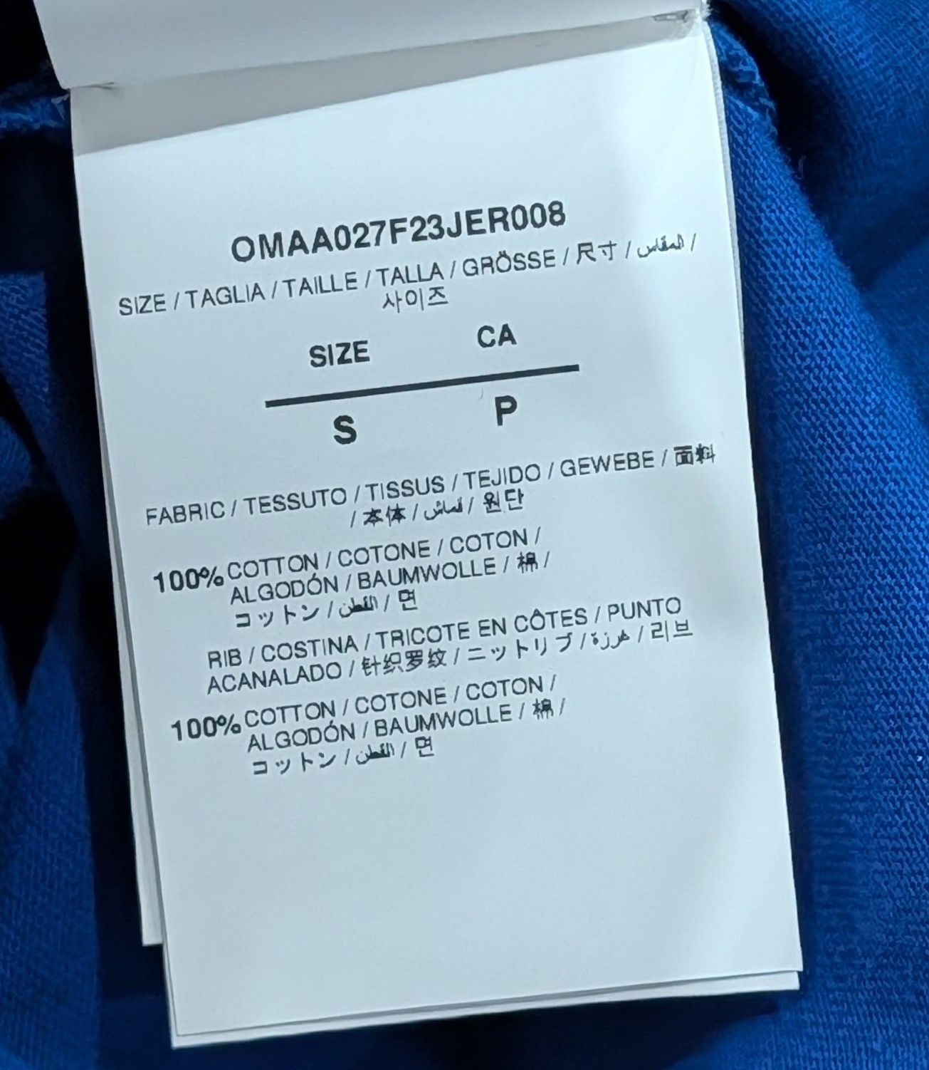 Off-White Off-White Slim Fit Logo Cotton T-Shirt Dark Blue Small Size US S / EU 44-46 / 1 - 5 Thumbnail