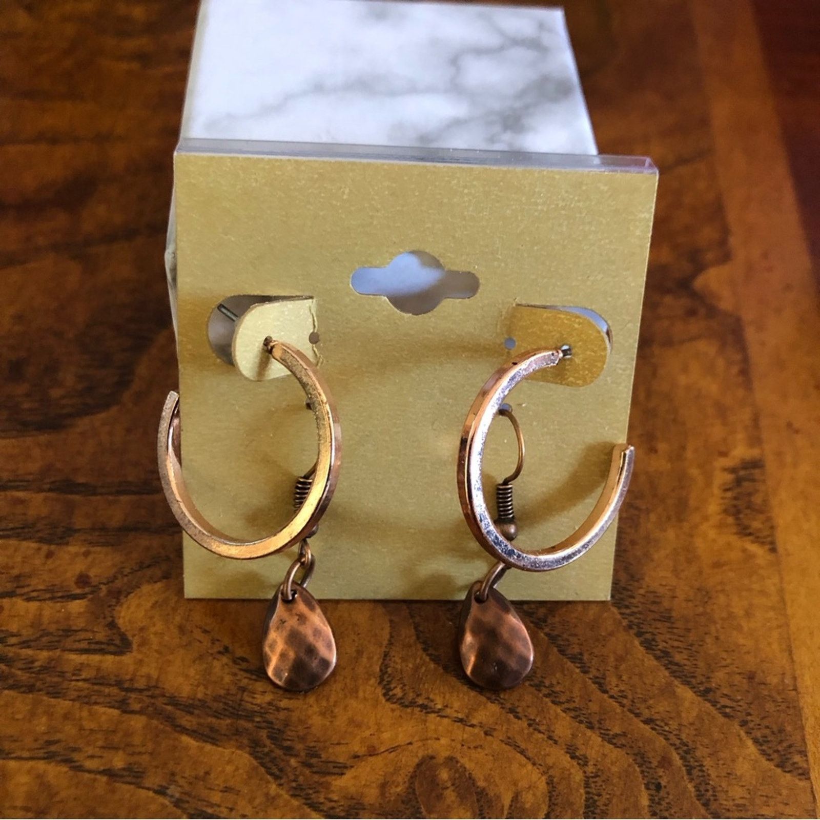 Jewelry Layered triple strand copper plated necklace and earring set Size ONE SIZE - 10 Thumbnail