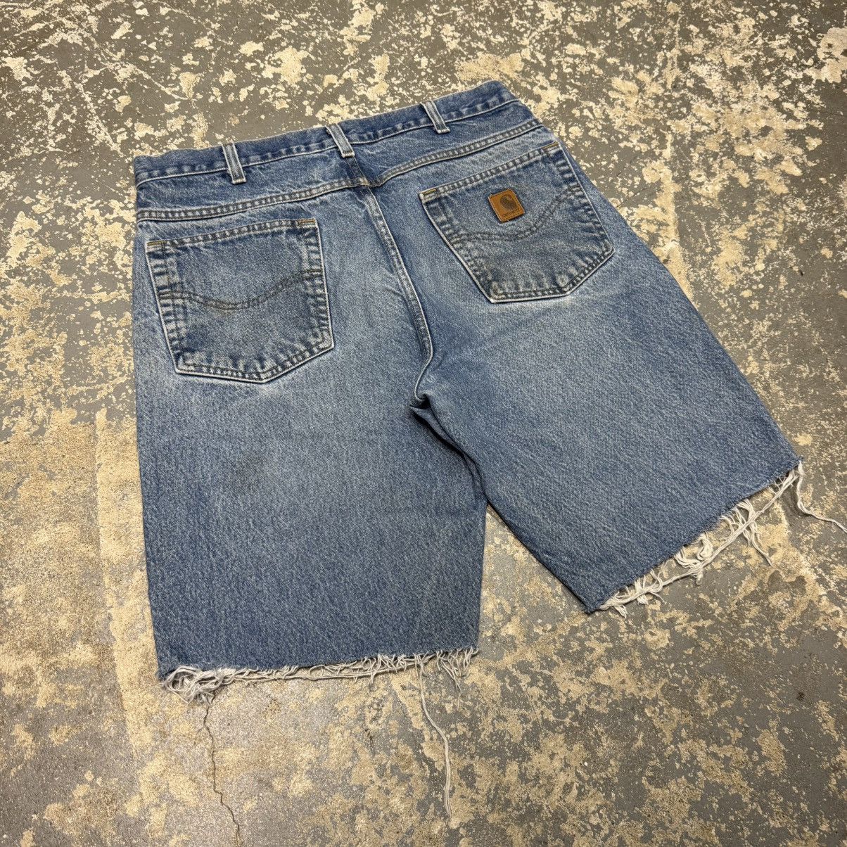 Carhartt Vintage Carhartt Denim Cut Off Workwear Shorts Jorts Size US 34 / EU 50 - 4 Thumbnail