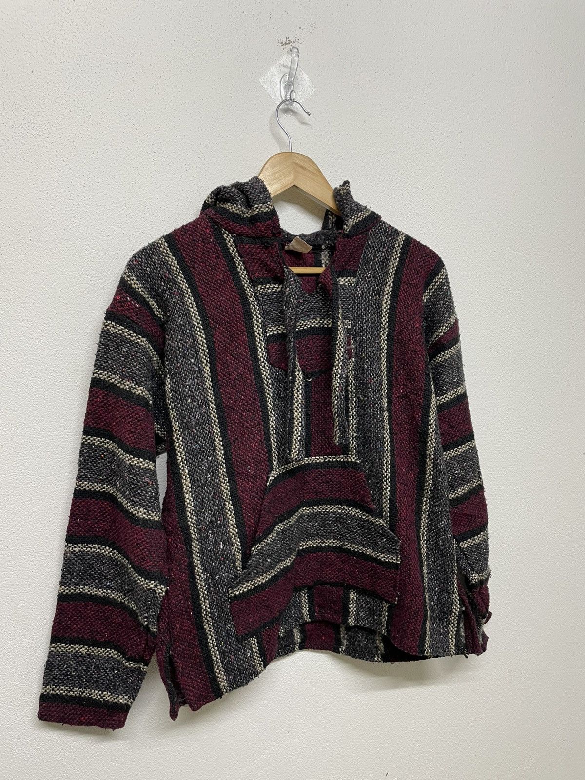 Mexican Threads Vintage Mexican Baja Blanket Pullover Hooded Jacket Size US S / EU 44-46 / 1 - 4 Thumbnail