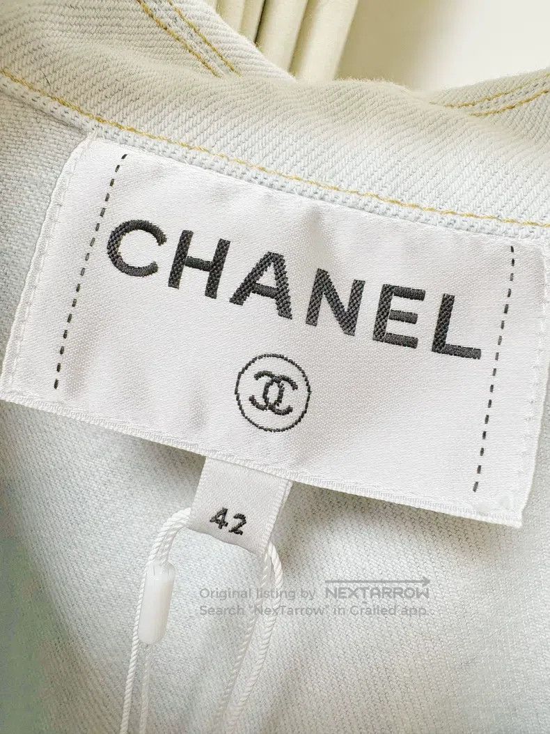 Chanel Chanel Navy collar double-breasted long-sleeved denim jack Size M / US 6-8 / IT 42-44 - 5 Thumbnail