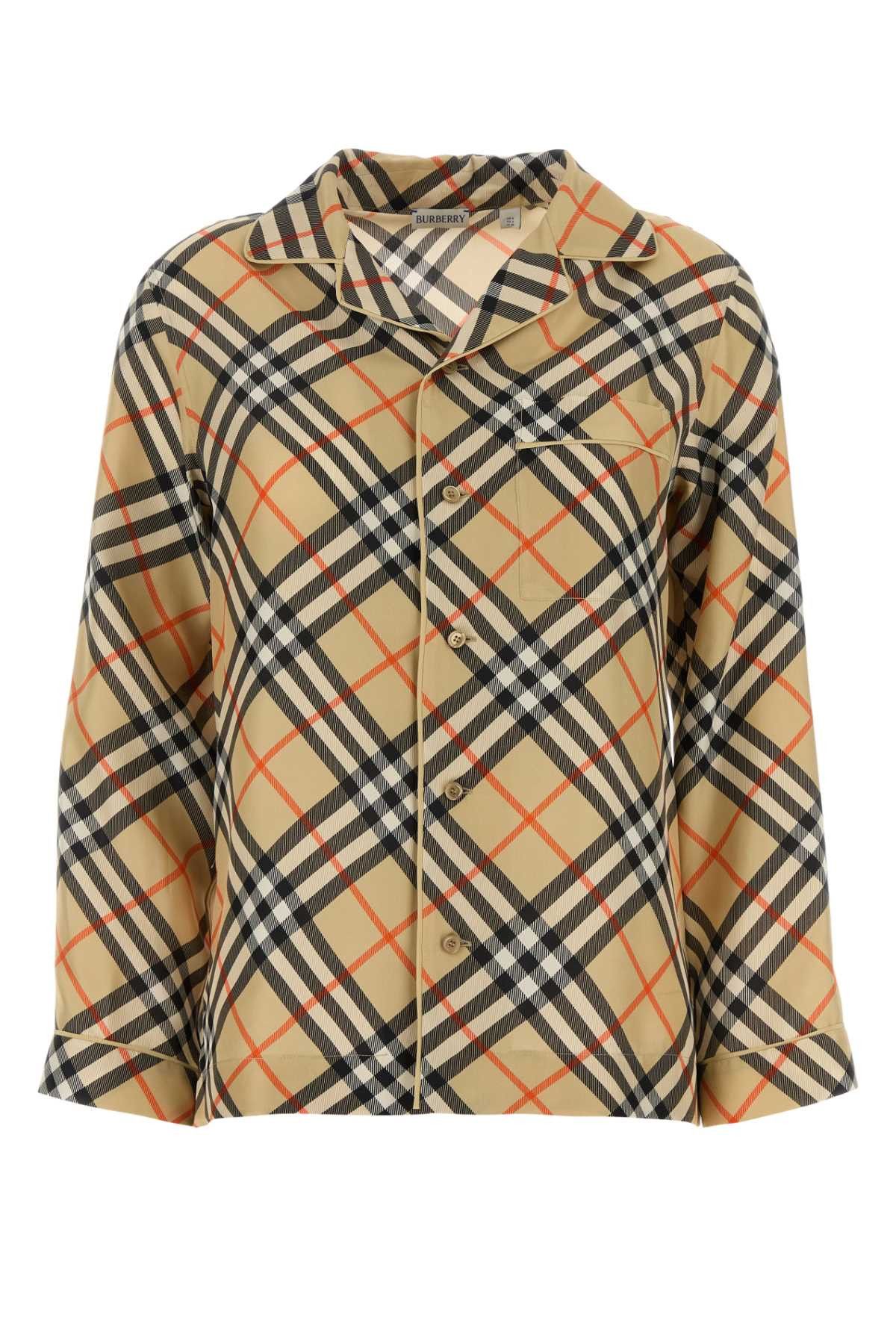 Burberry Embroidered Silk Shirt Size XS / US 0-2 / IT 36-38 - 1 Thumbnail
