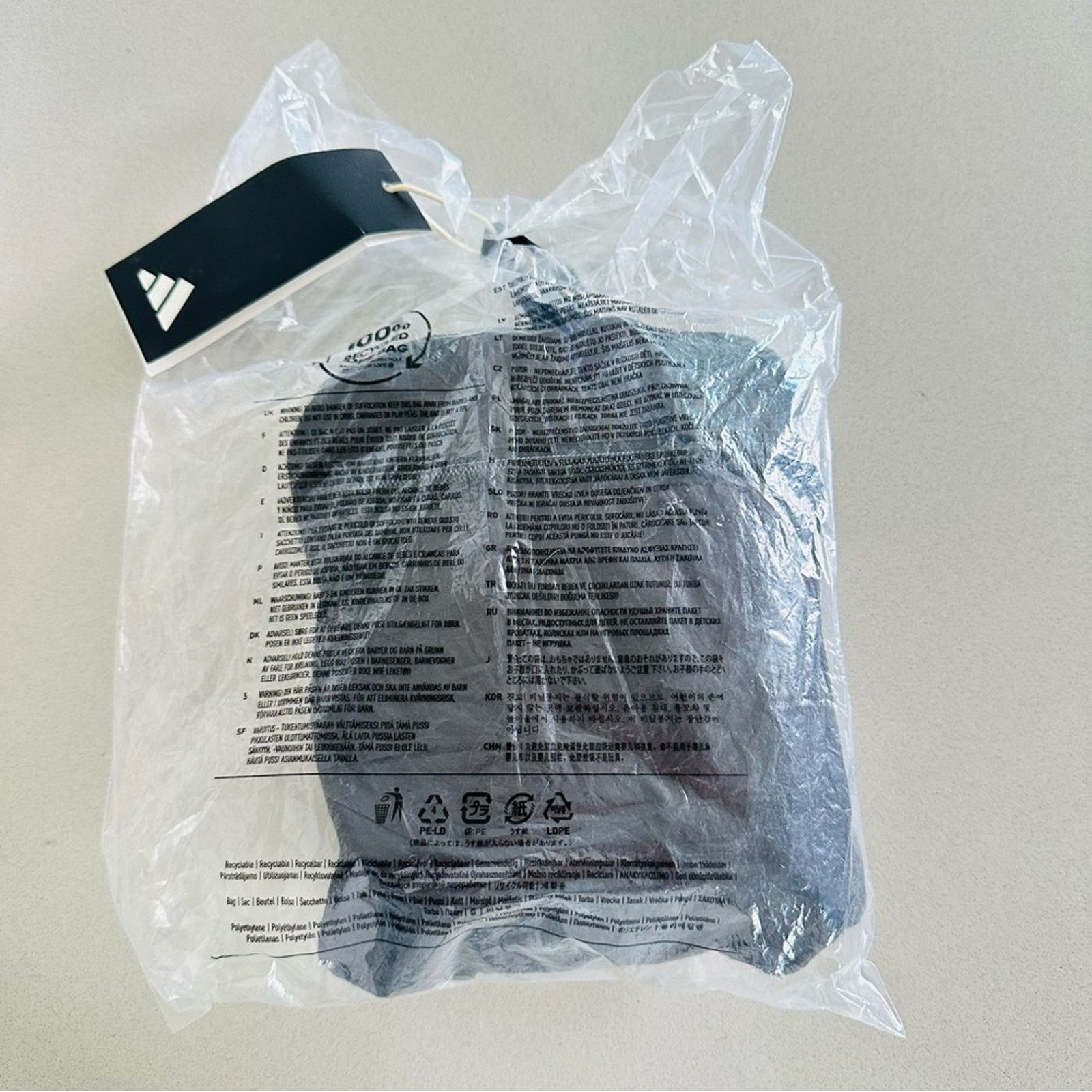 Adidas NEW ADIDAS Black White Packable Backpack Travel Pouch Bag Size ONE SIZE - 7 Thumbnail