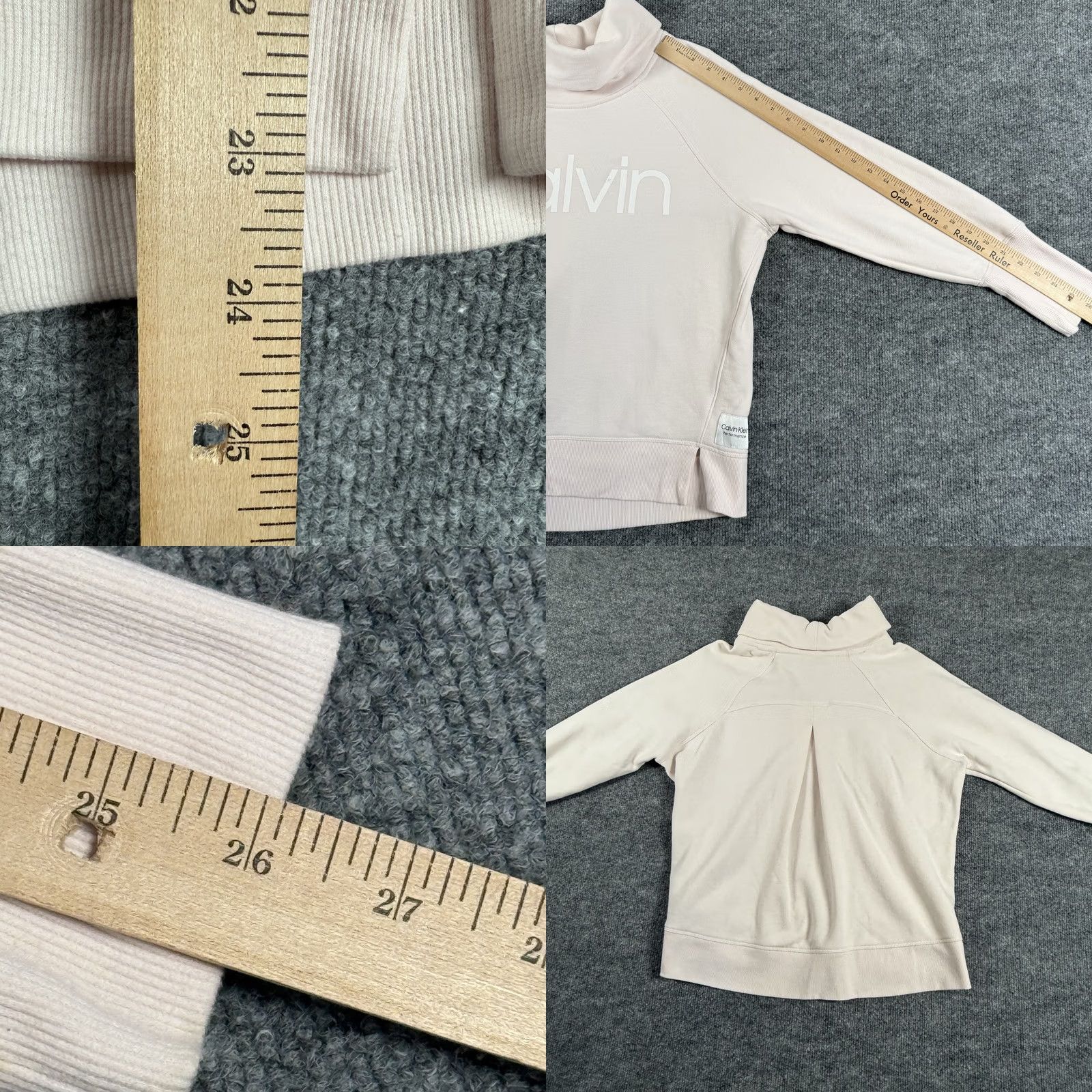 Calvin Klein Calvin Klein Performance Pullover Womens Small Pink Funnel Neck Sweatshirt Logo Size S / US 4 / IT 40 - 9 Thumbnail