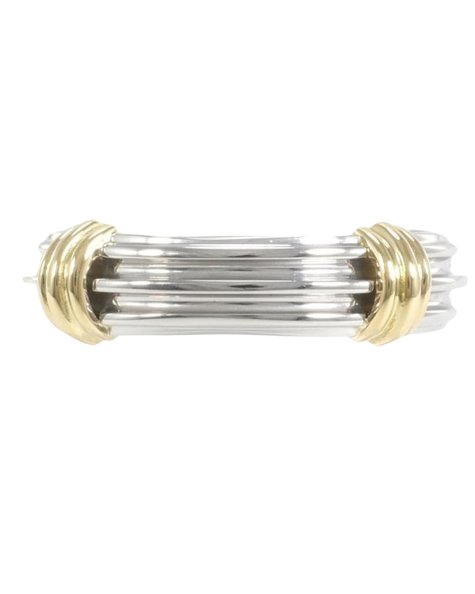 image of Dior Platinum And 18K Gold Ring For Women in Silver