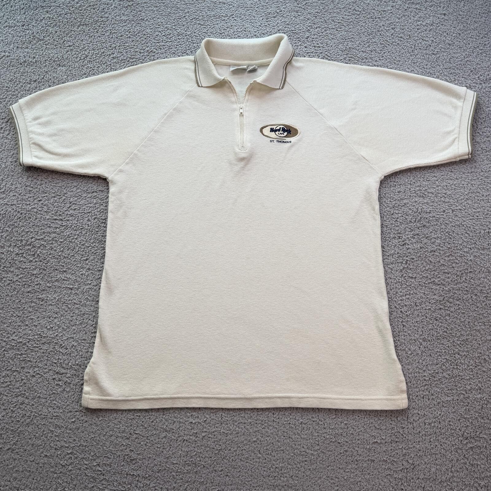 Hard Rock Cafe Vintage Hard Rock Cafe St Thomas Quarter Zip Polo Shirt L Size US L / EU 52-54 / 3 - 1 Thumbnail