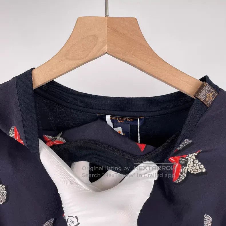 Louis Vuitton Louis Vuitton Butterfly print long dress Size L / US 10 / IT 46 - 6 Thumbnail