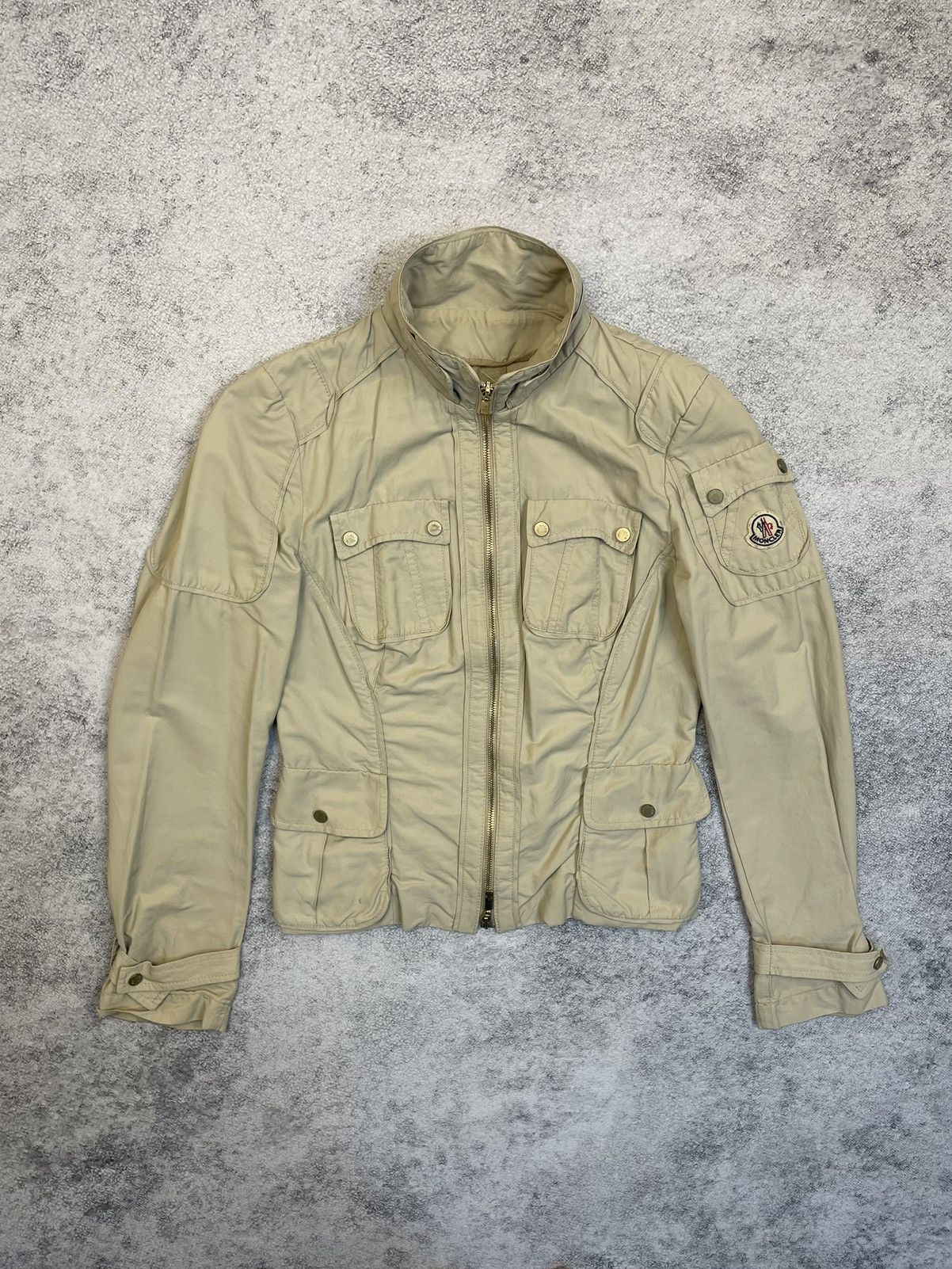 Moncler Vintage Women's Moncler Lightweight Jacket Beige Size S / US 4 / IT 40 - 2 Thumbnail