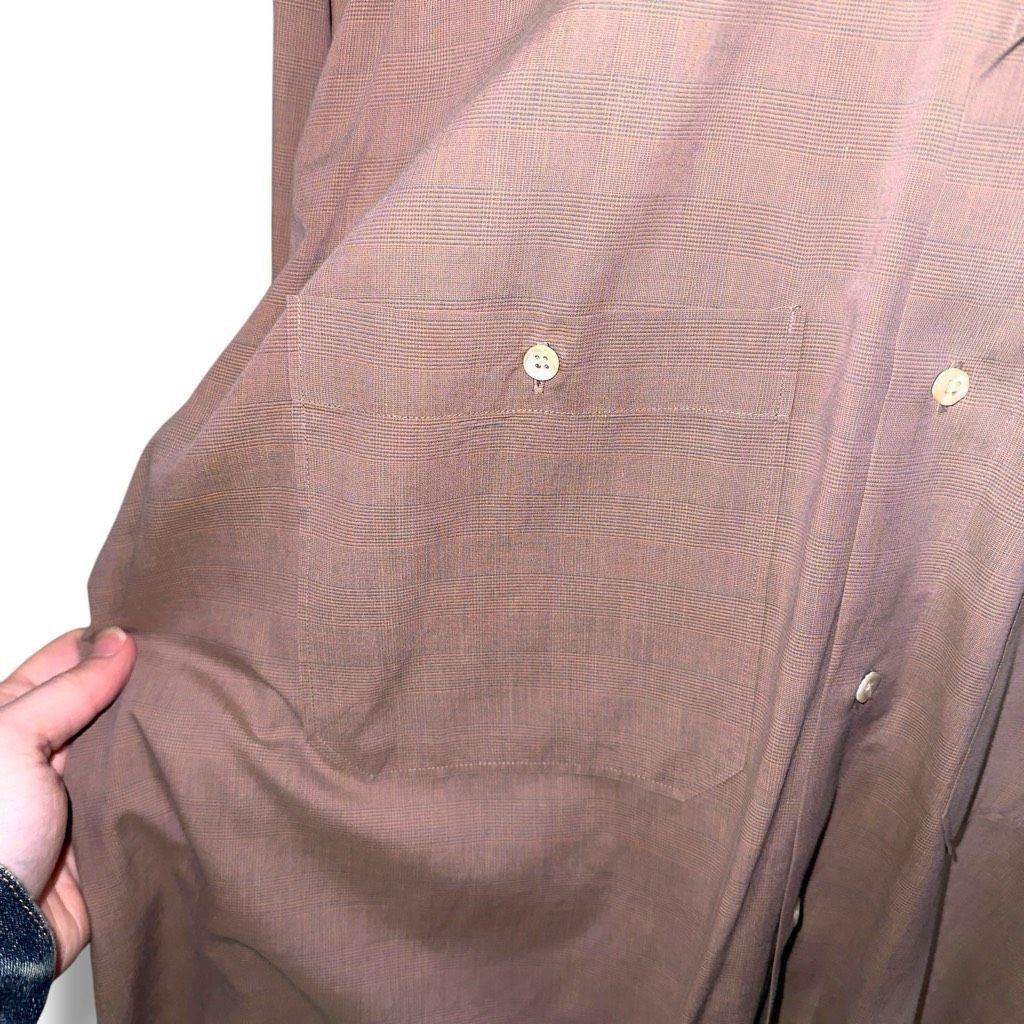 Hugo Boss 90s Hugo Boss Brown Glencheck Button Down Sport Shirt Size L Size US L / EU 52-54 / 3 - 6 Thumbnail