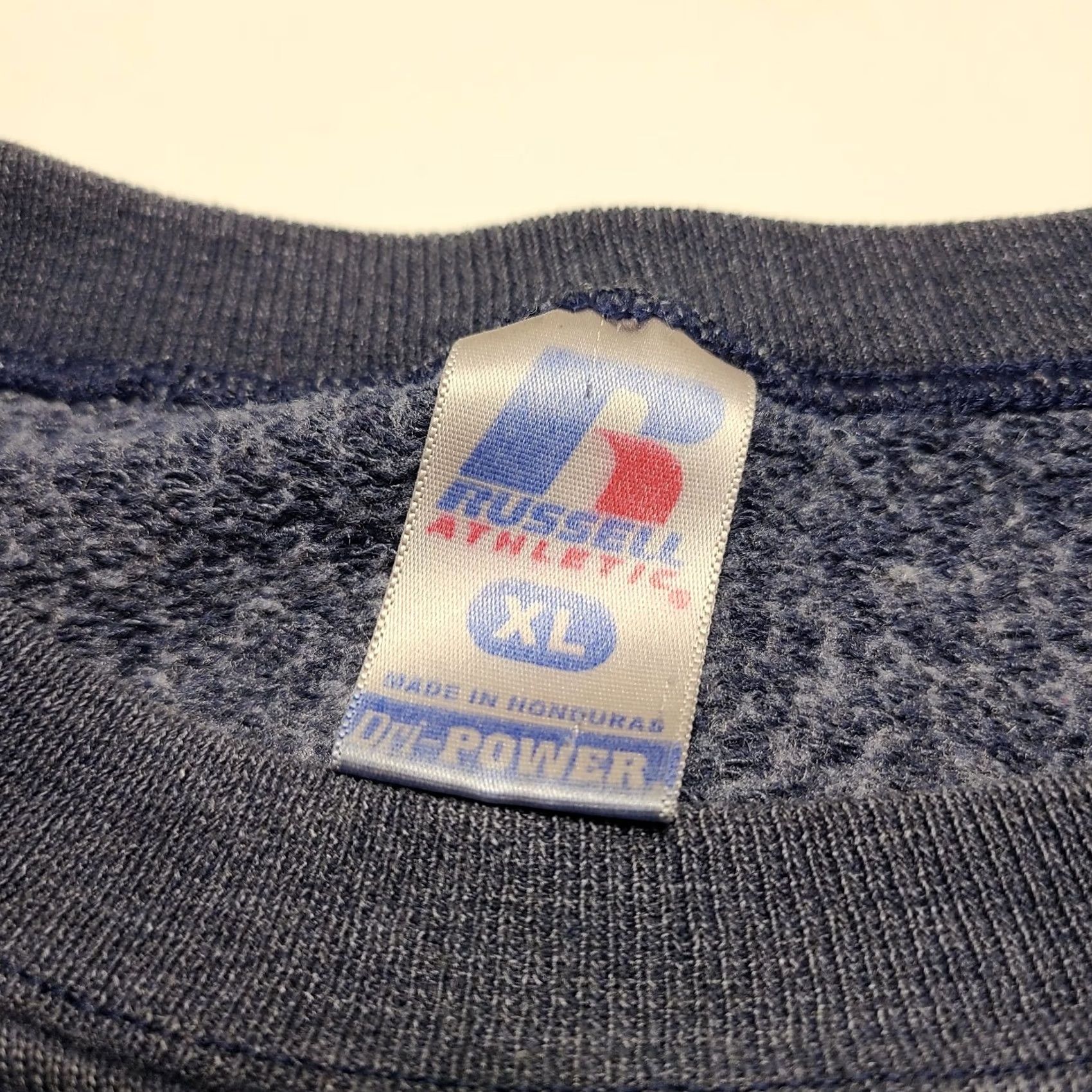 Russell Athletic VINTAGE Russell Athletic Blue Fleece Sweatshirt Men's XL Dri Power Distressed 90s Size US XL / EU 56 / 4 - 3 Thumbnail