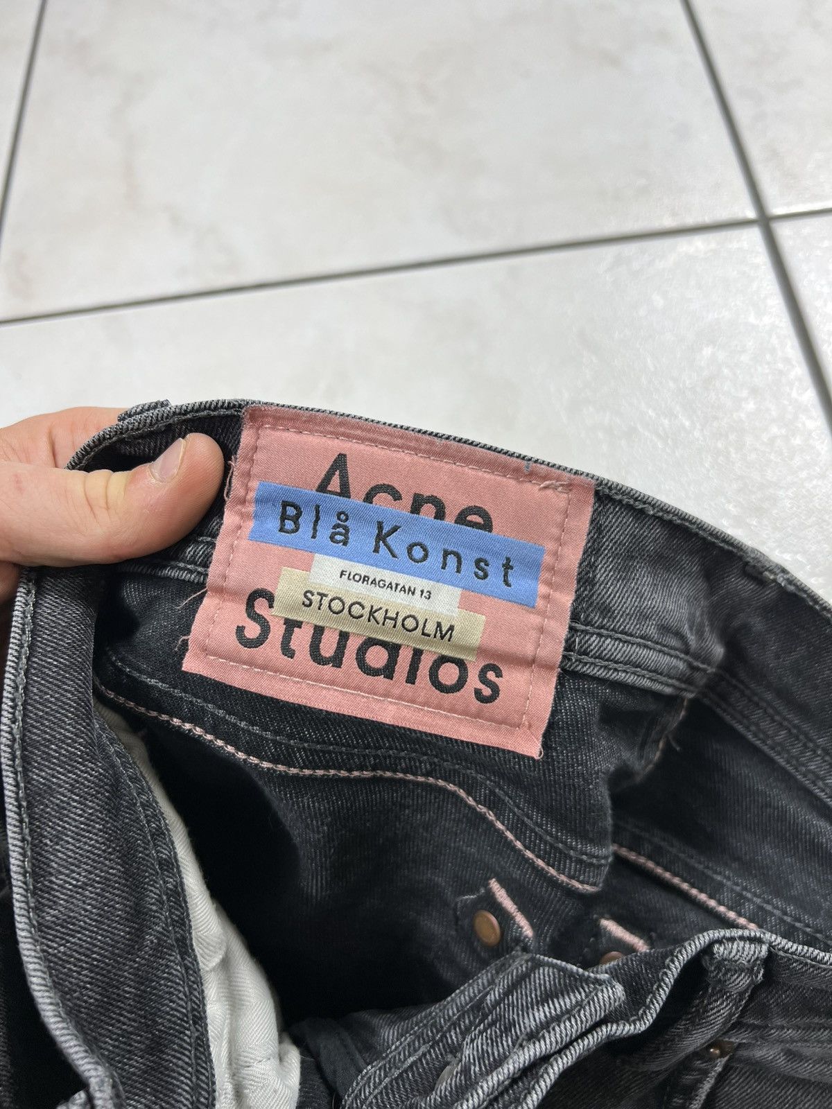 Acne Studios Acne Studios bla konst north black patch jeans patchwork Size US 29 - 20 Thumbnail