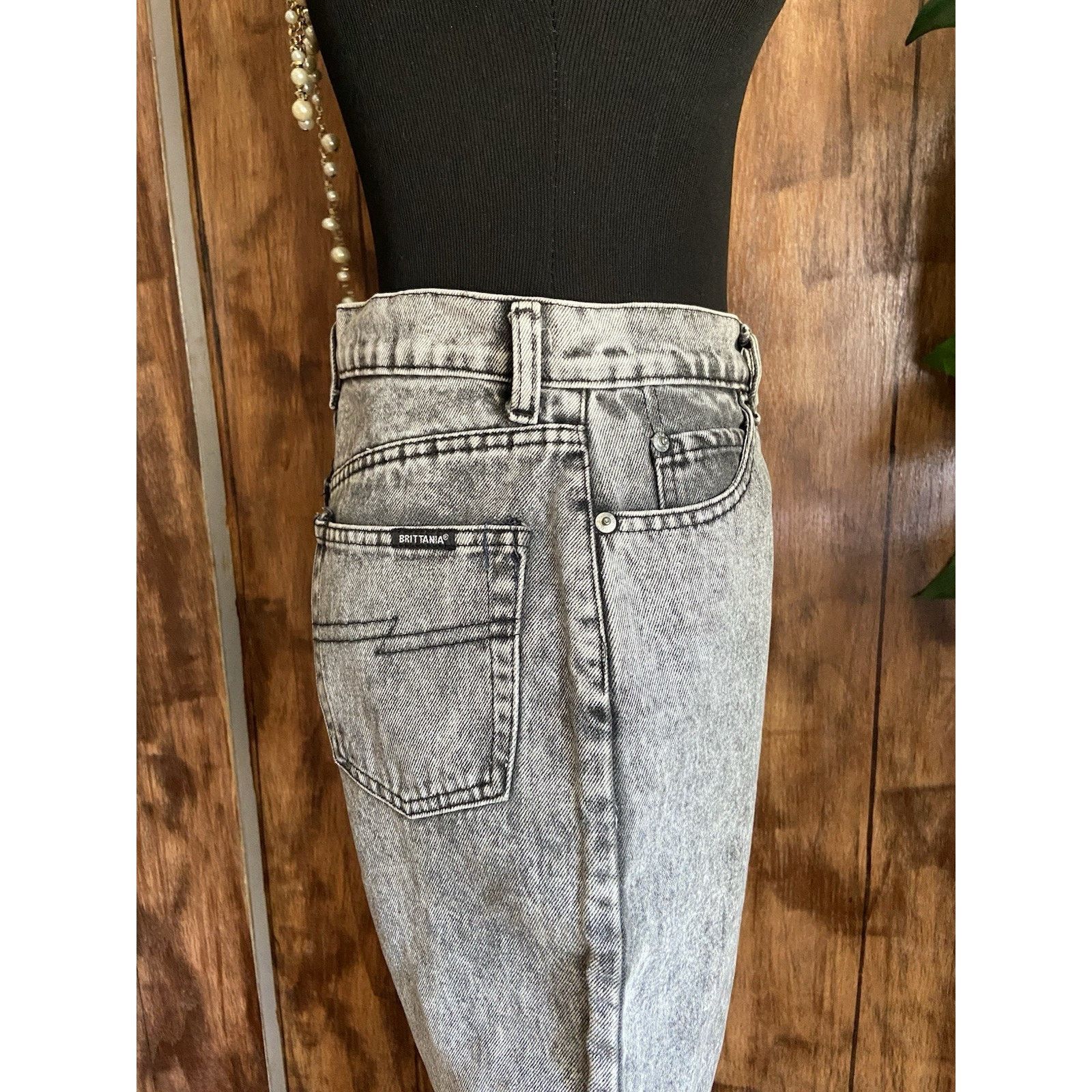 & Other Stories Vintage Brittania Jeans Womens Acid Wash Size 9 High rise Size 29" - 7 Thumbnail