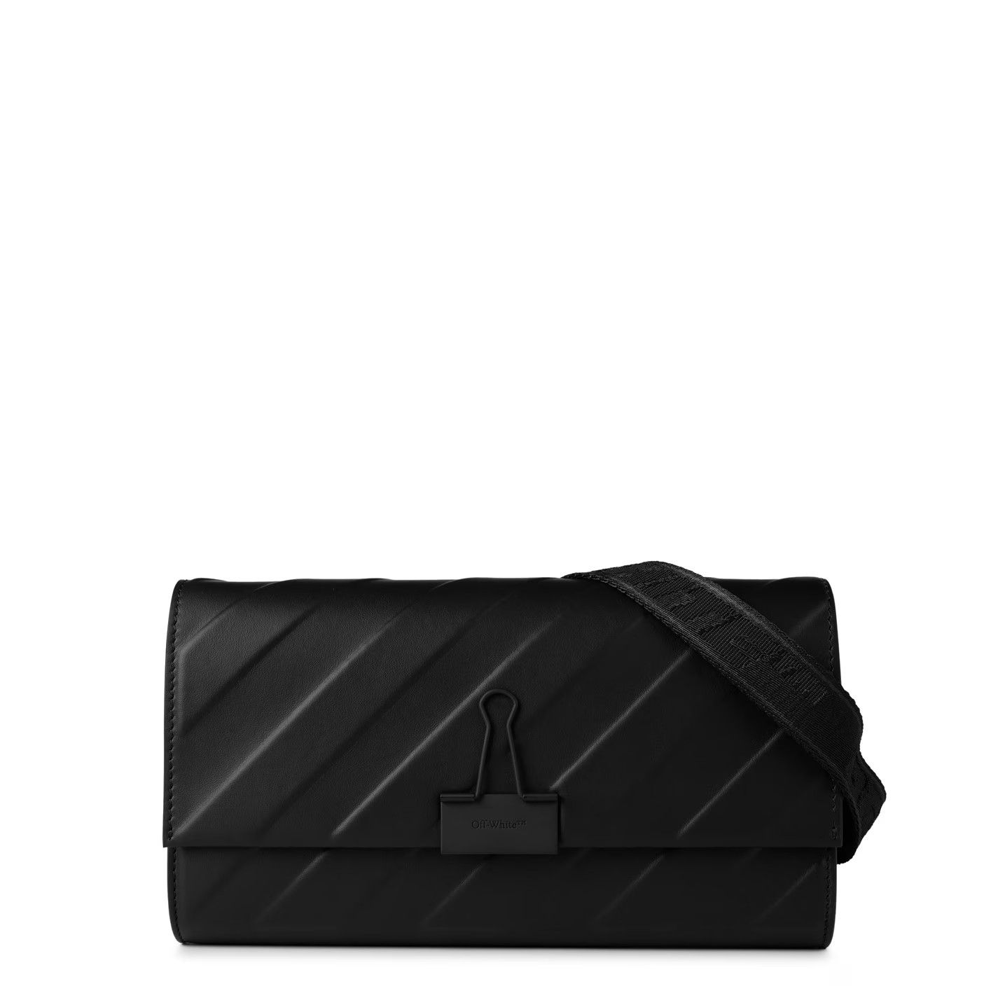 Off-White o1g2r1mq1224 Size: OS / Clipper Embossed Wallet Black Size ONE SIZE - 1 Thumbnail