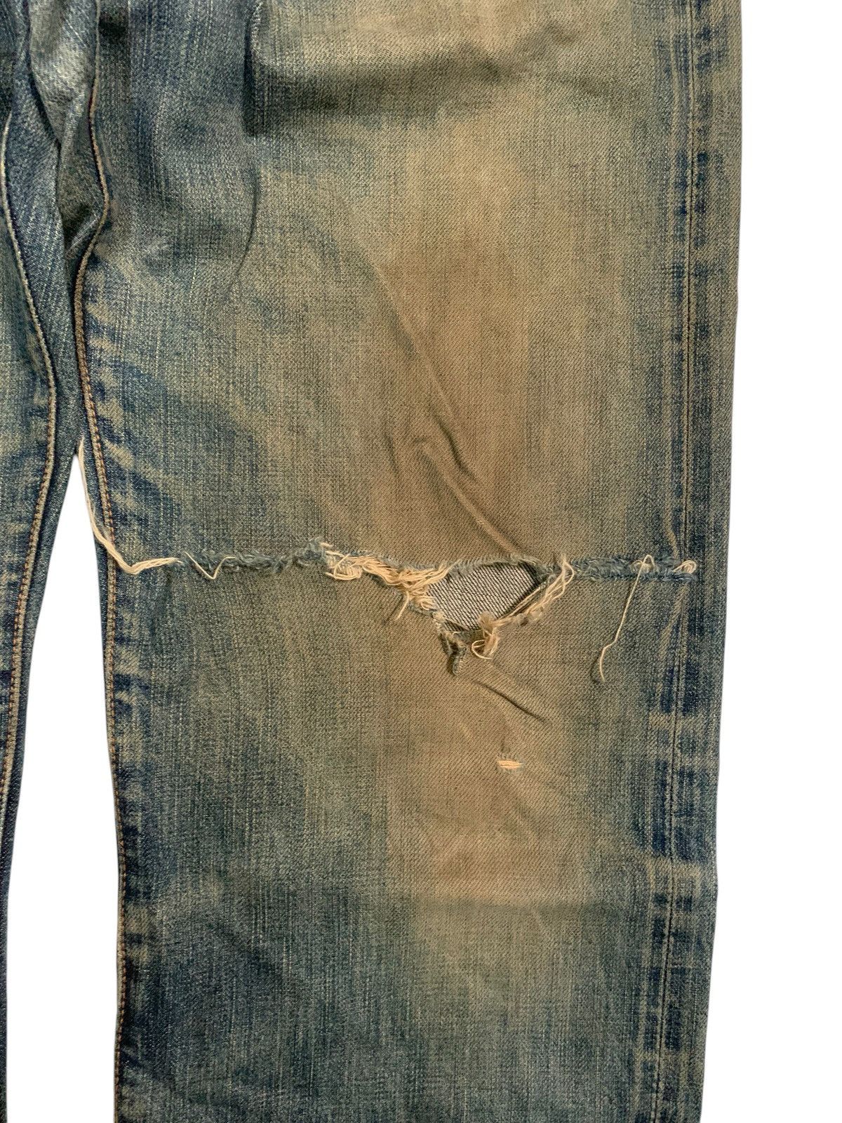If Six Was Nine × Japanese Brand RARE💥ACOUSTIC SELVEDGE FADED&RUSTY JAPANESE DISTRESSED DENIM Size US 31 - 17 Thumbnail
