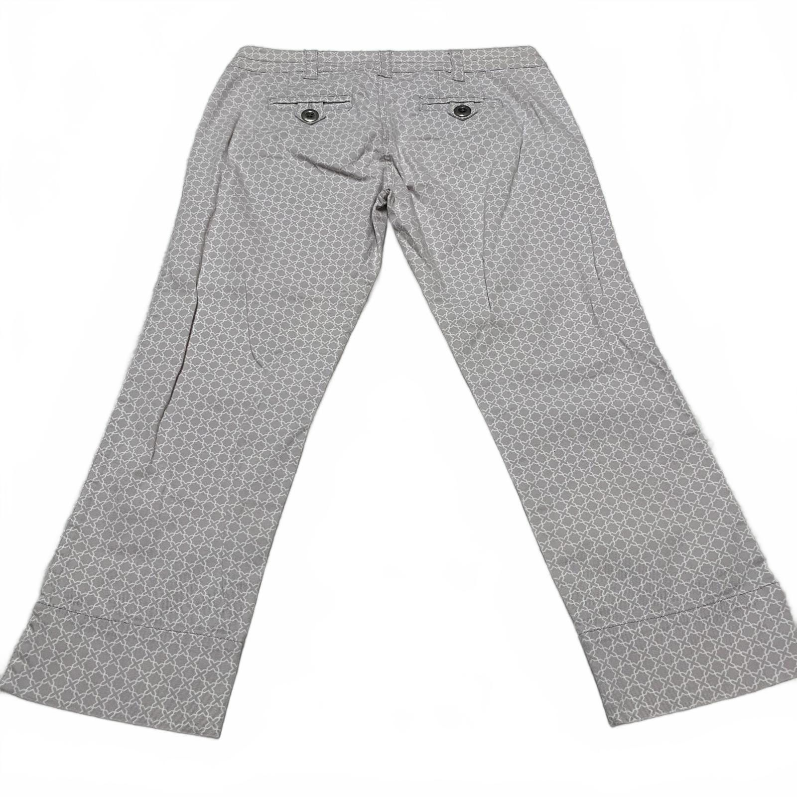 Other Idra Women's Sz 4 Gray Printed Geometric Capri Pants Size 27" / US 4 / IT 40 - 3 Thumbnail