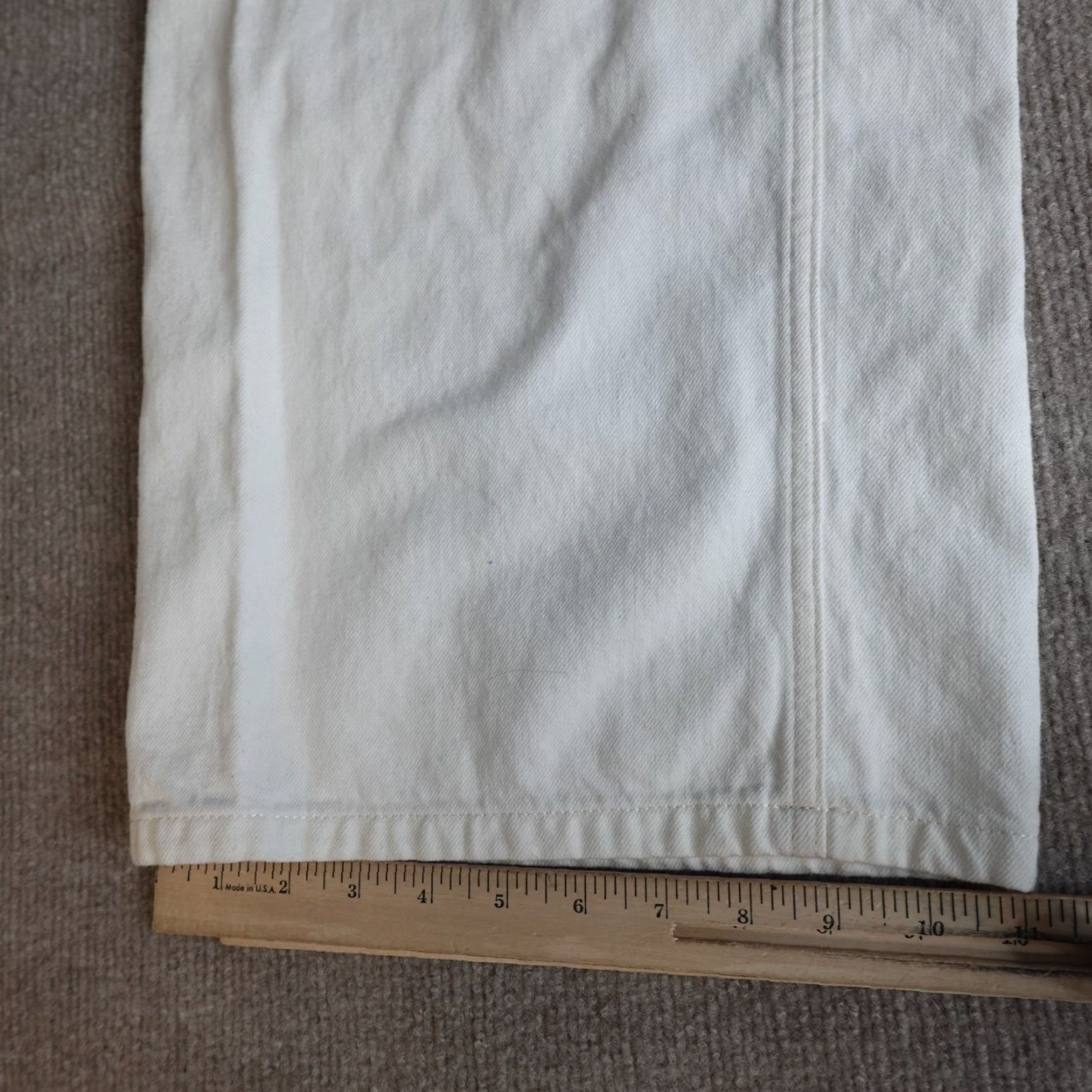 Everlane Everlane Jeans 30 Ivory Ecru Wide-Leg Regular 5-Pocket Denim Cotton Lyocell High Rise Womens Boys Mens Girls Size 30" / US 8 / IT 44 - 4 Thumbnail